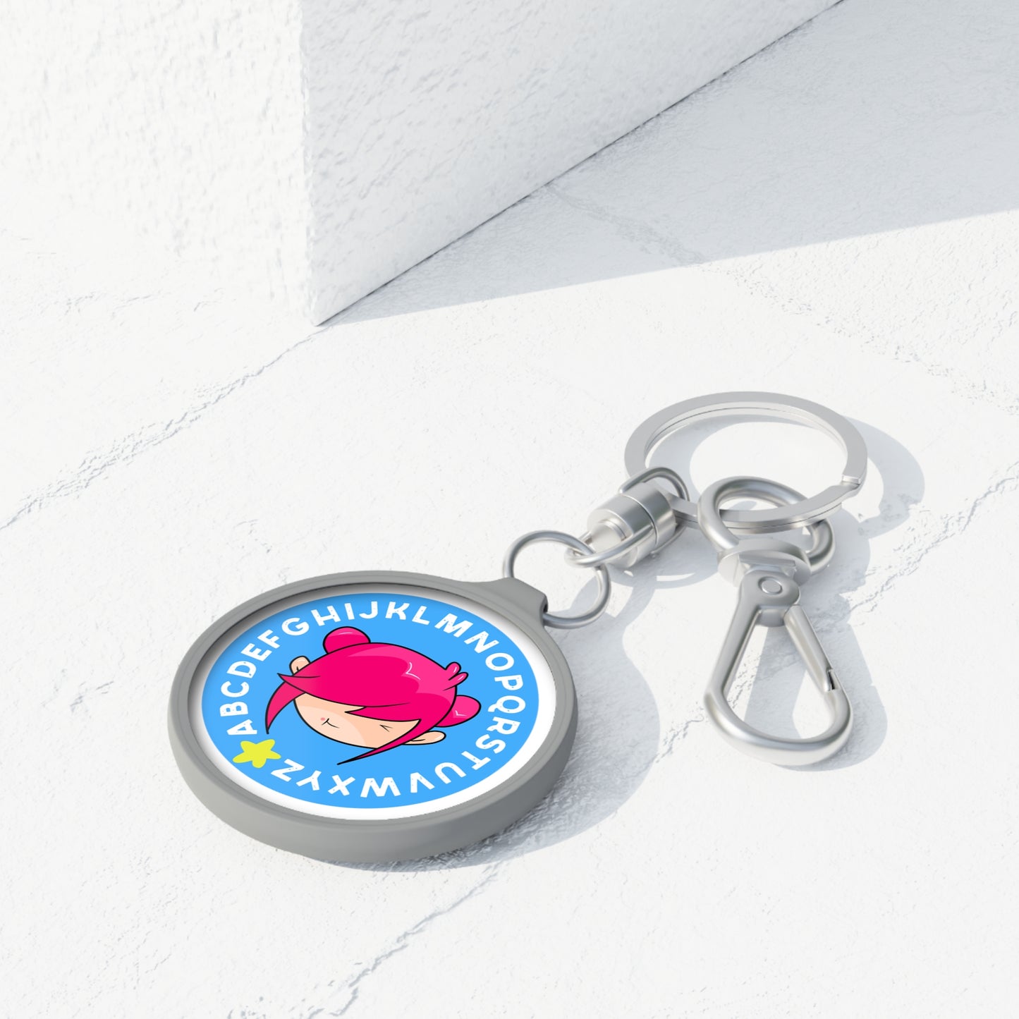 AlphaBetty Blue Keyring Tag