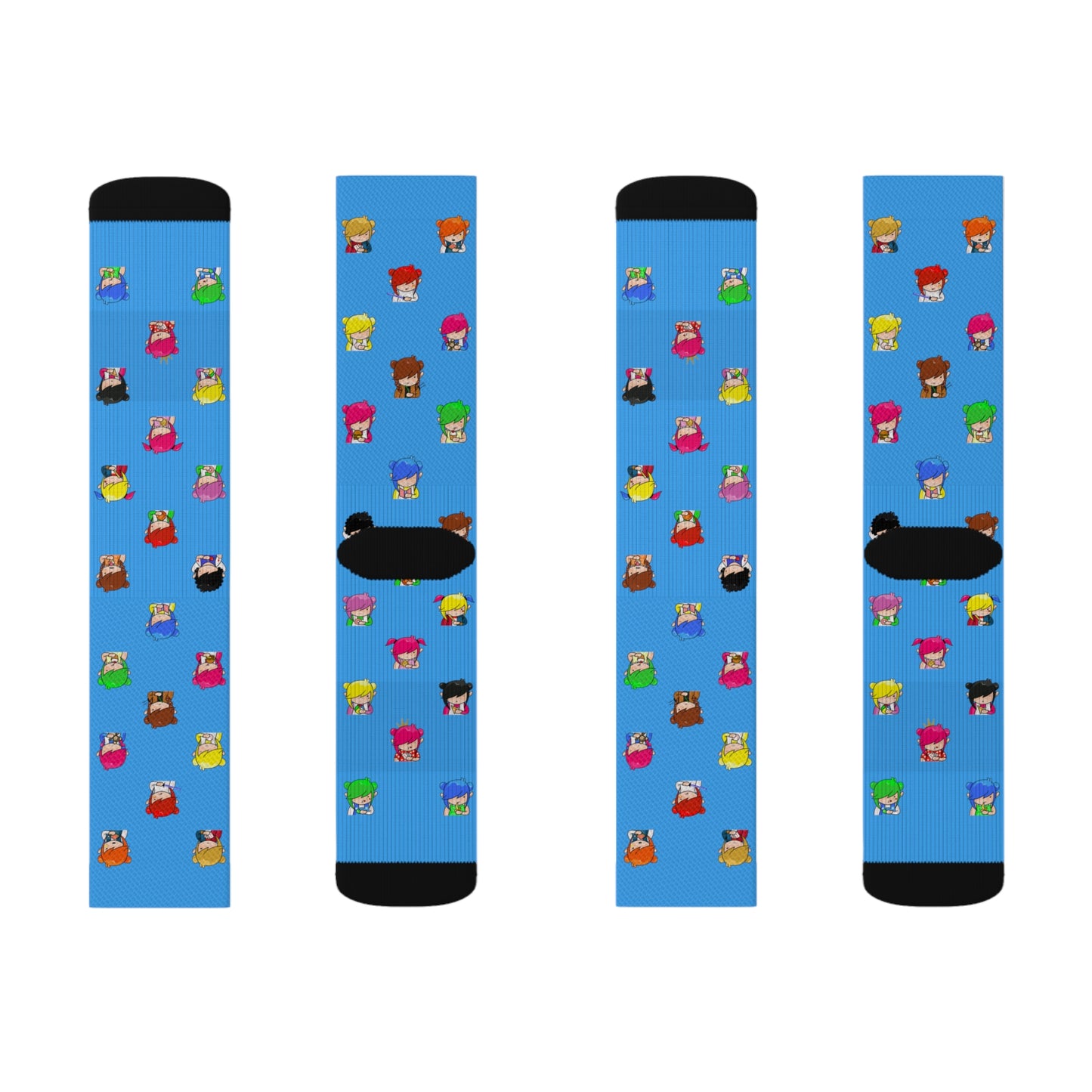 AlphaBetty Blue Sublimation Socks
