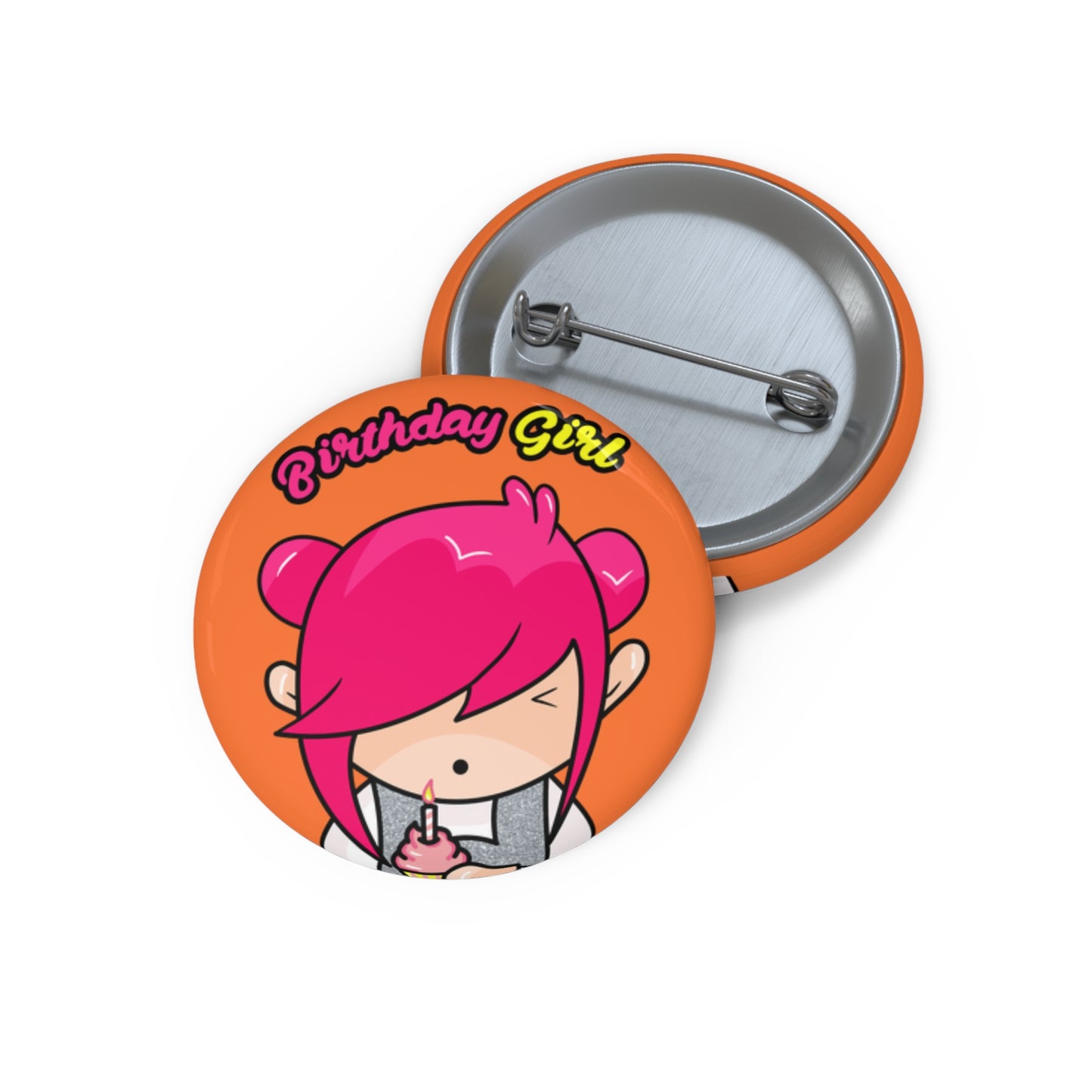 AlphaBetty Birthday Girl Pin Buttons
