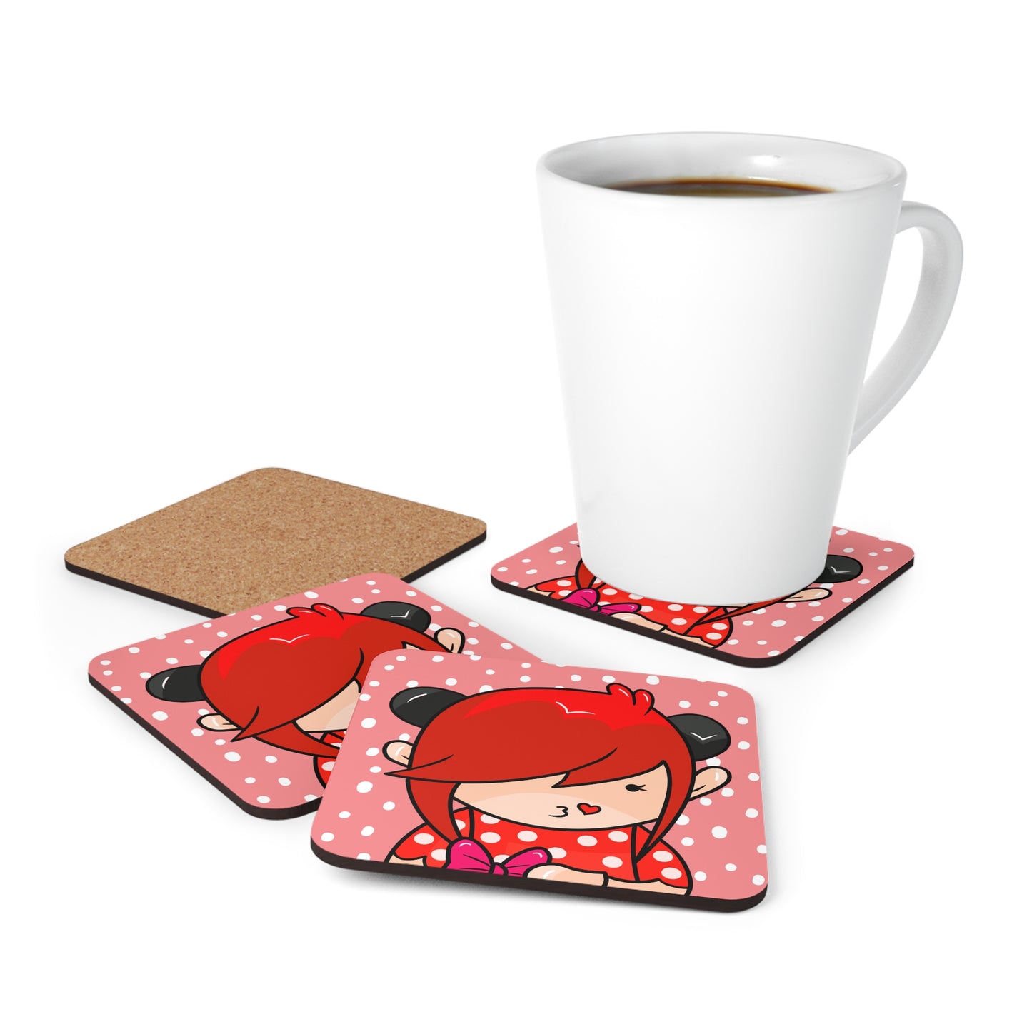 AlphaBetty Corkwood Coaster Set