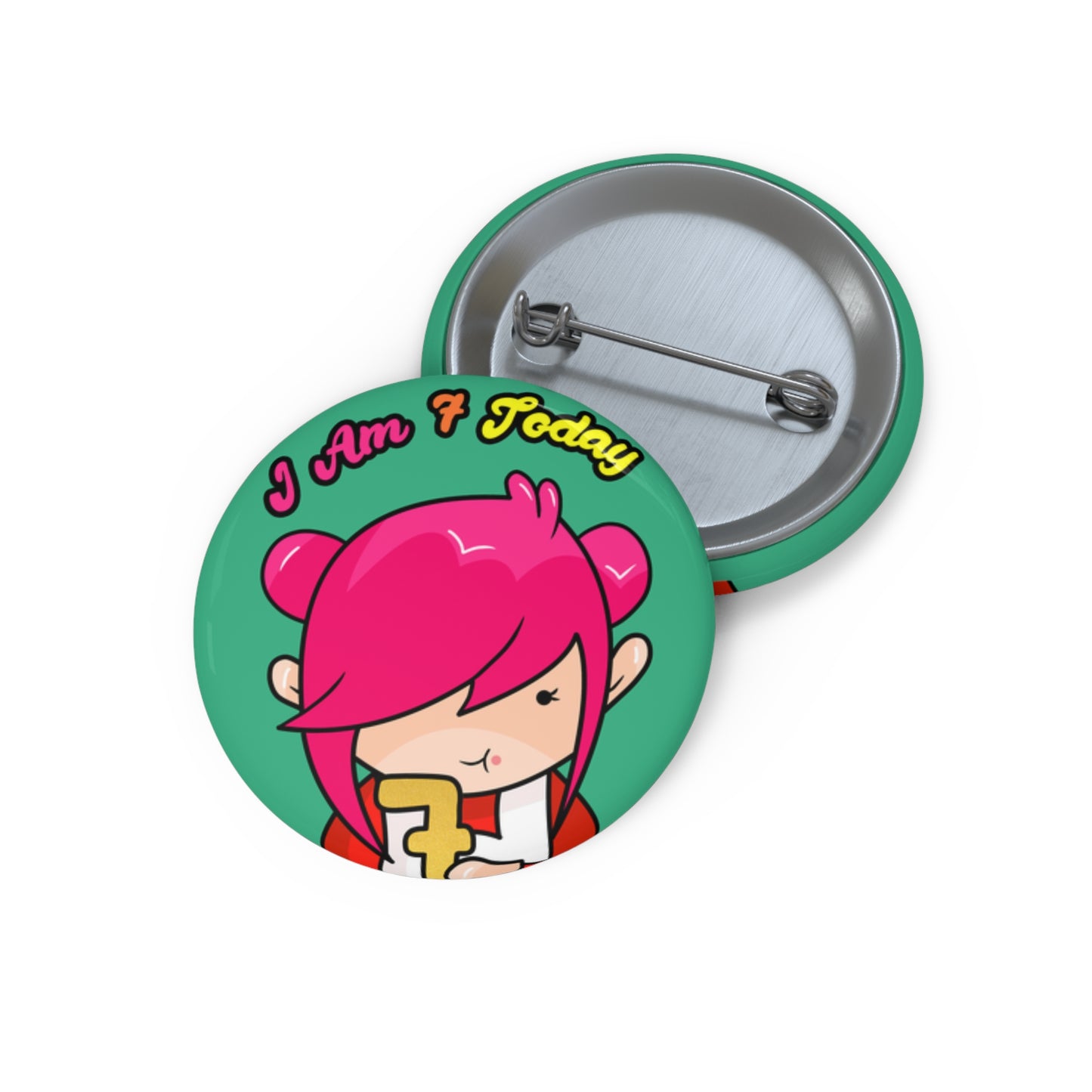 AlphaBetty I Am 7 Today Buttons