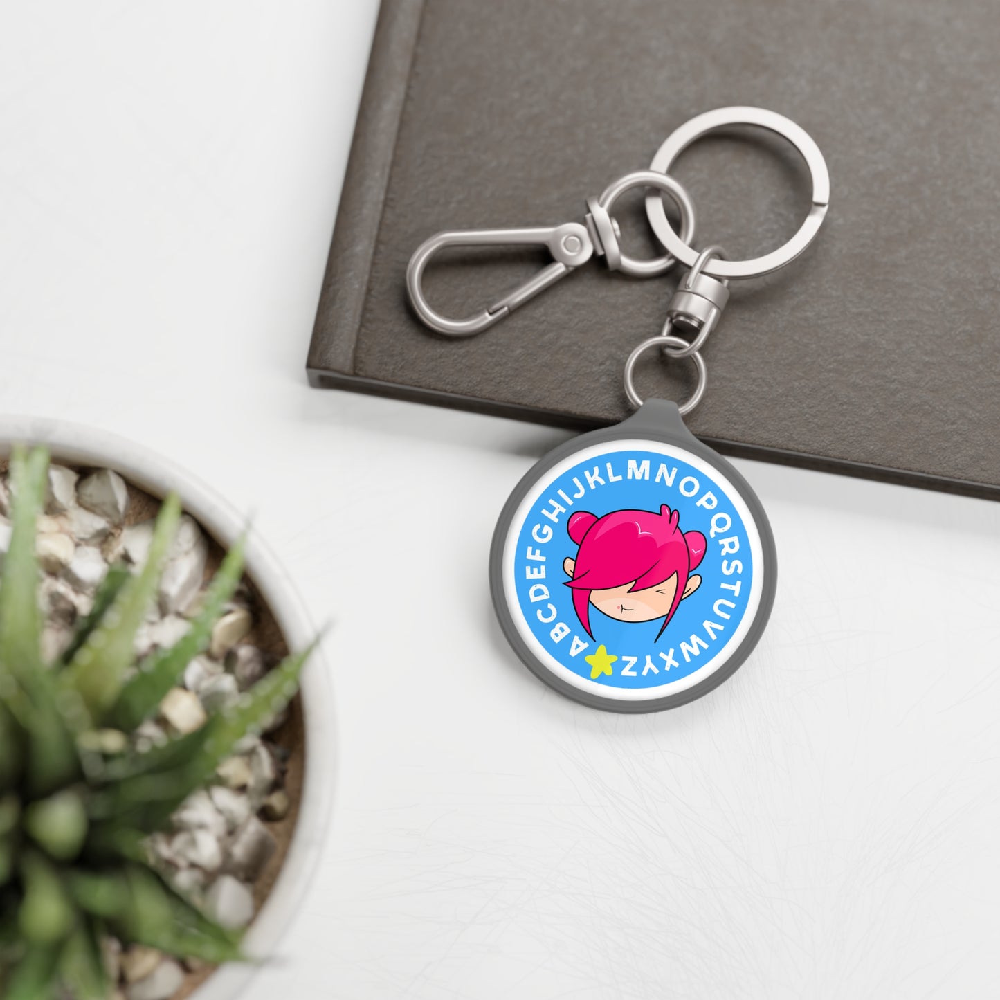 AlphaBetty Blue Keyring Tag