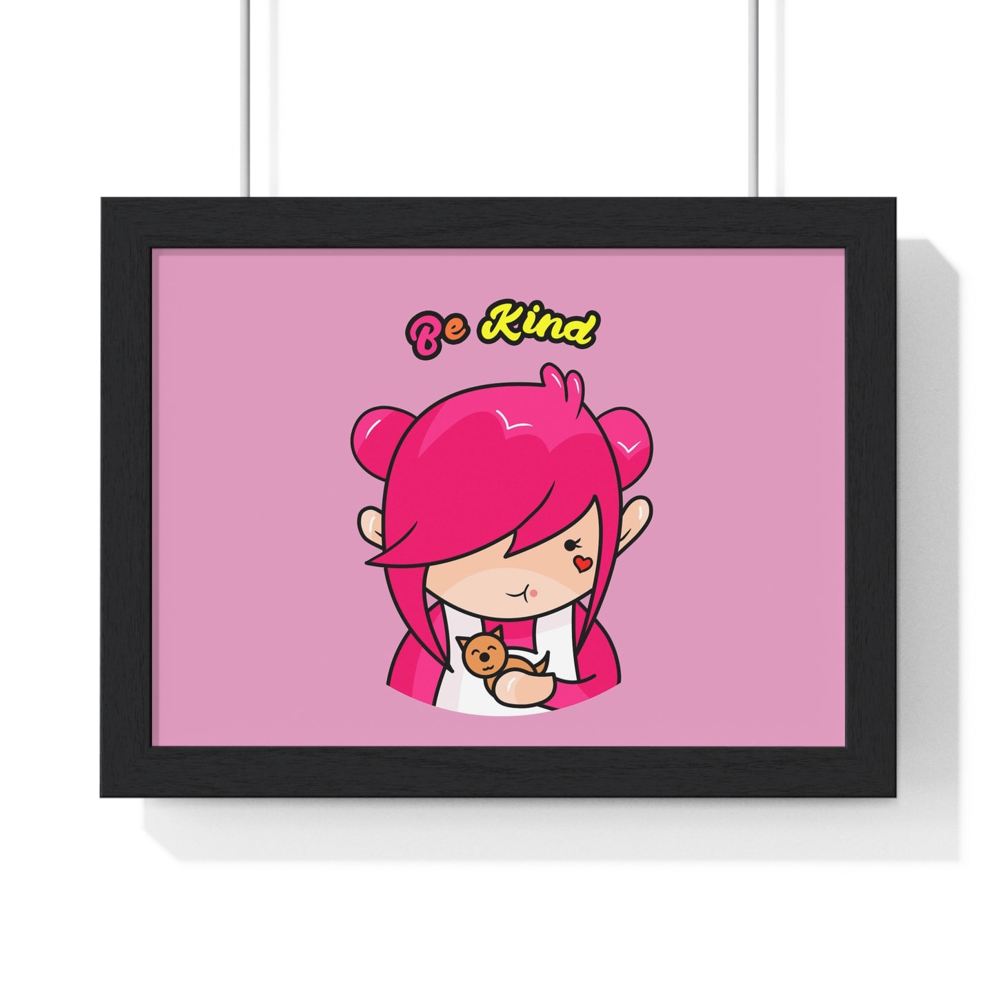 AlphaBetty Be Kind Premium Framed Horizontal Poster