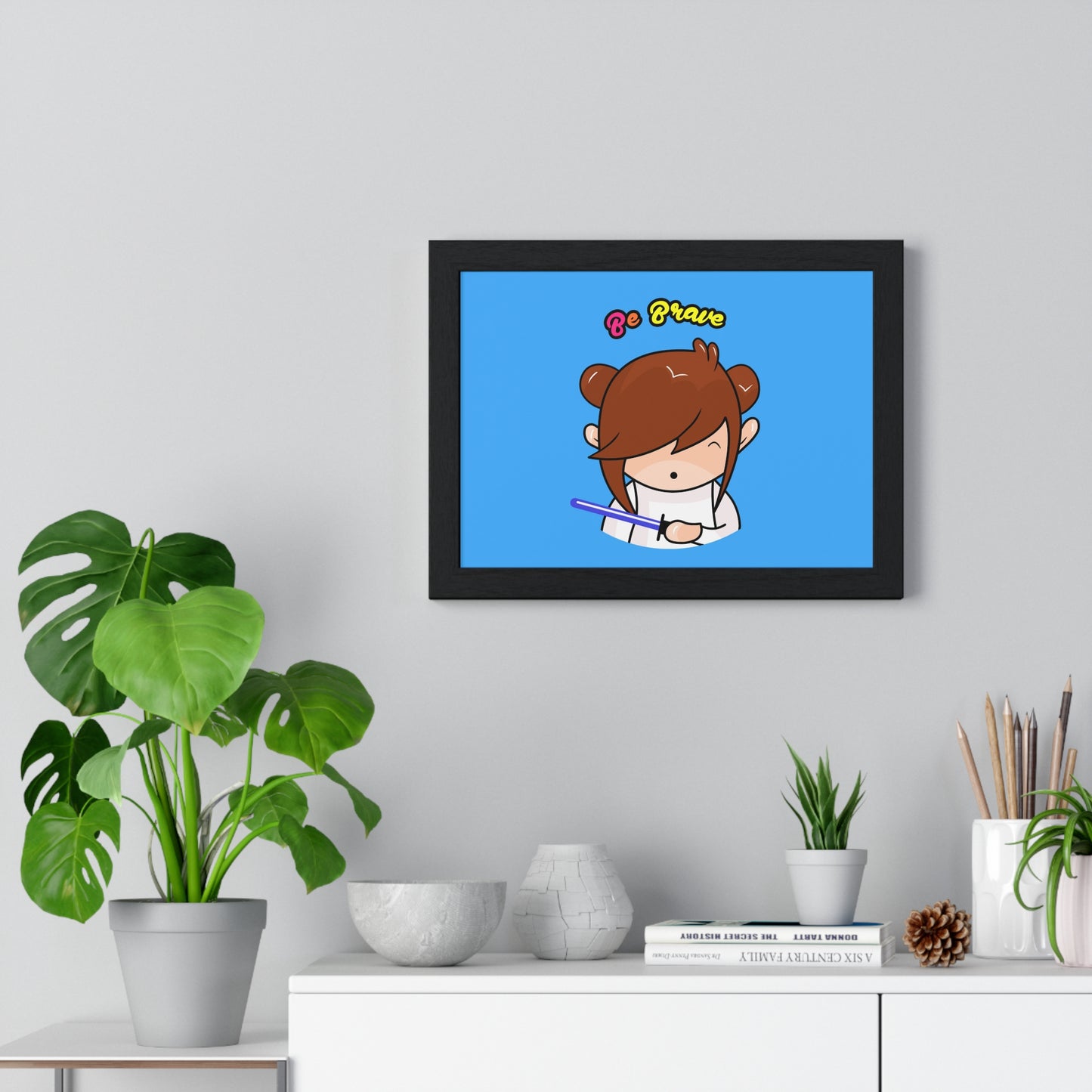 AlphaBetty Be Brave Premium Framed Horizontal Poster