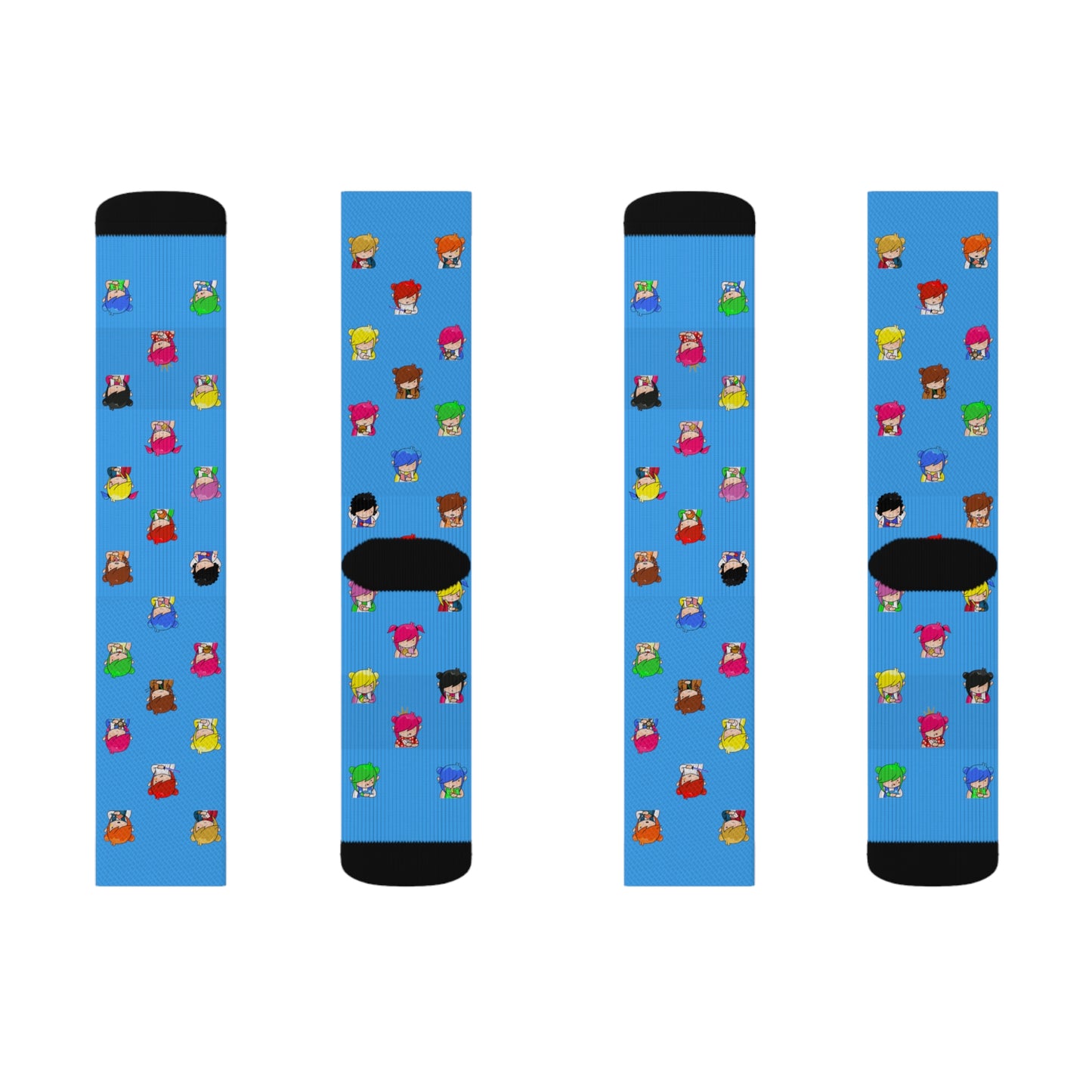 AlphaBetty Blue Sublimation Socks