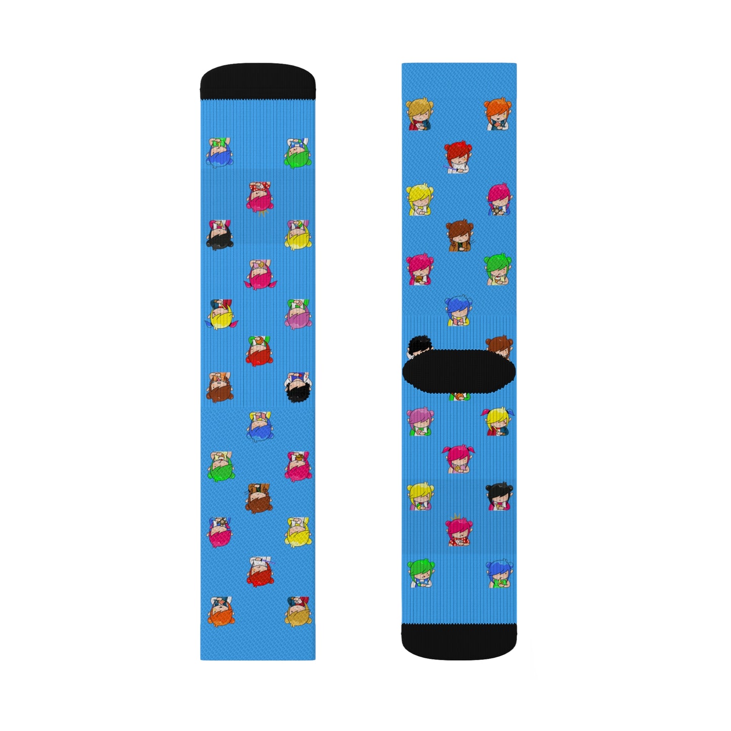 AlphaBetty Blue Sublimation Socks