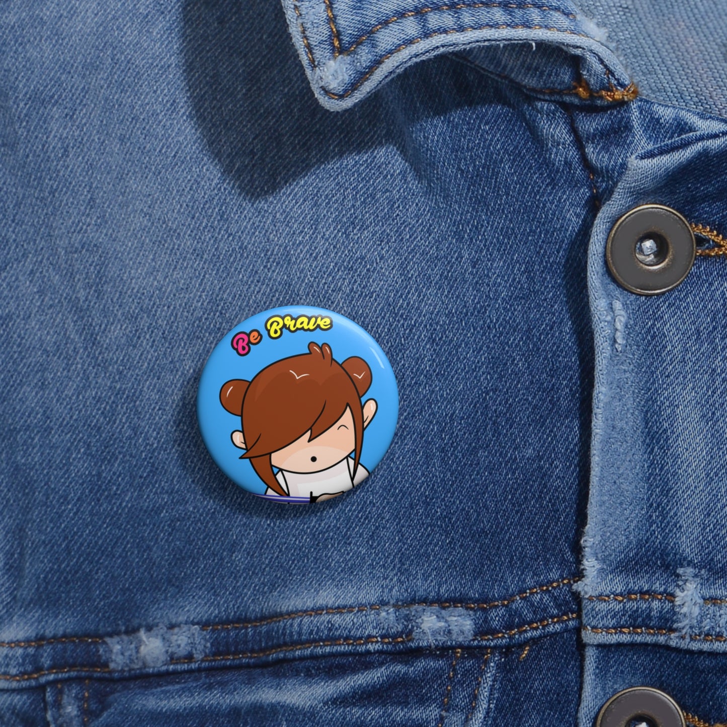 AlphaBetty Be Brave Pin Buttons