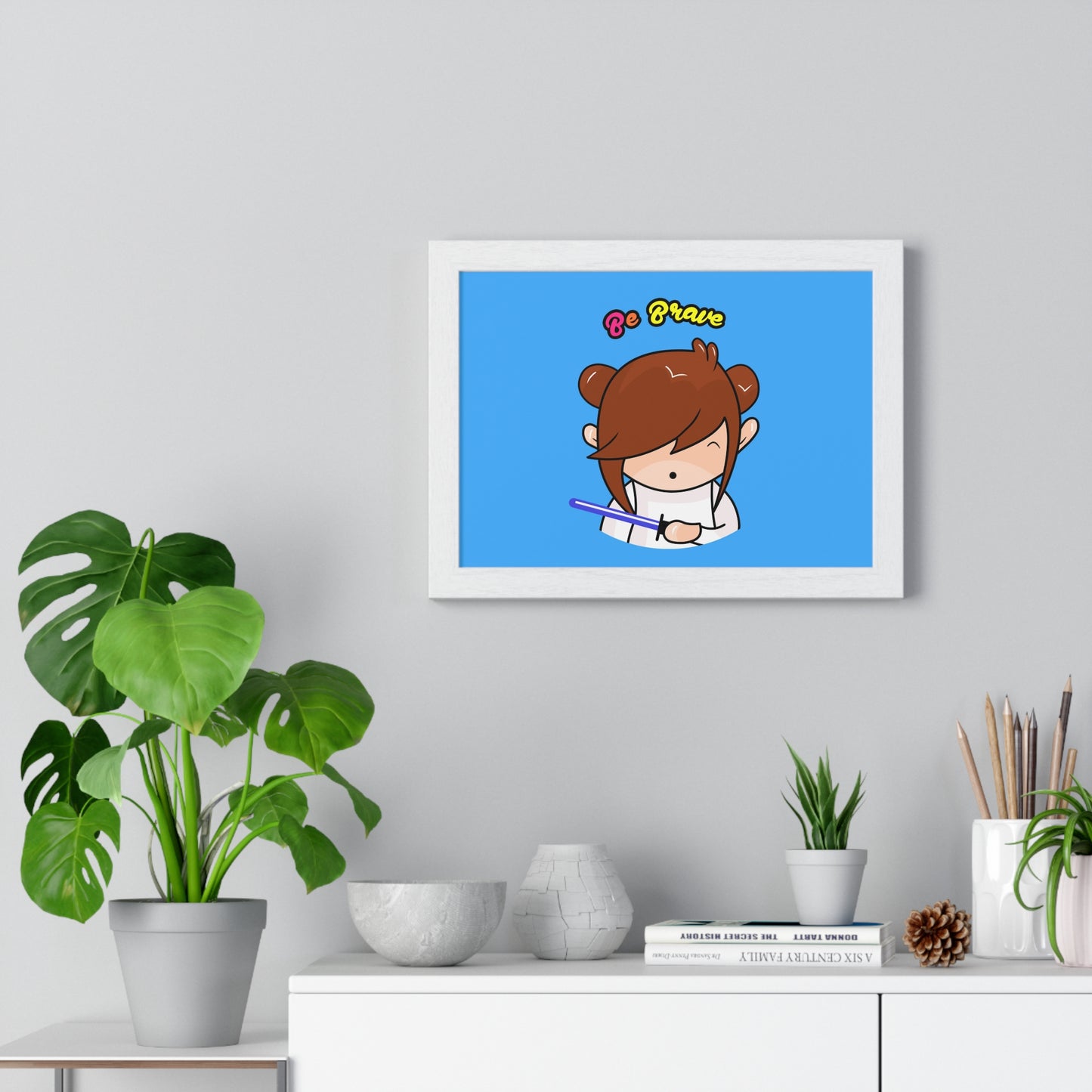 AlphaBetty Be Brave Premium Framed Horizontal Poster