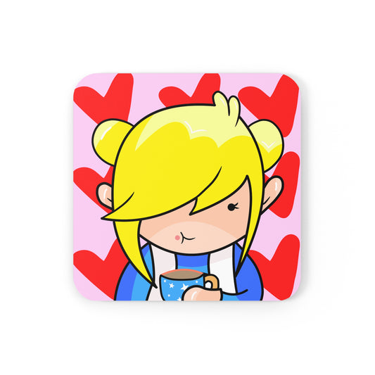 AlphaBetty Corkwood Coaster Set