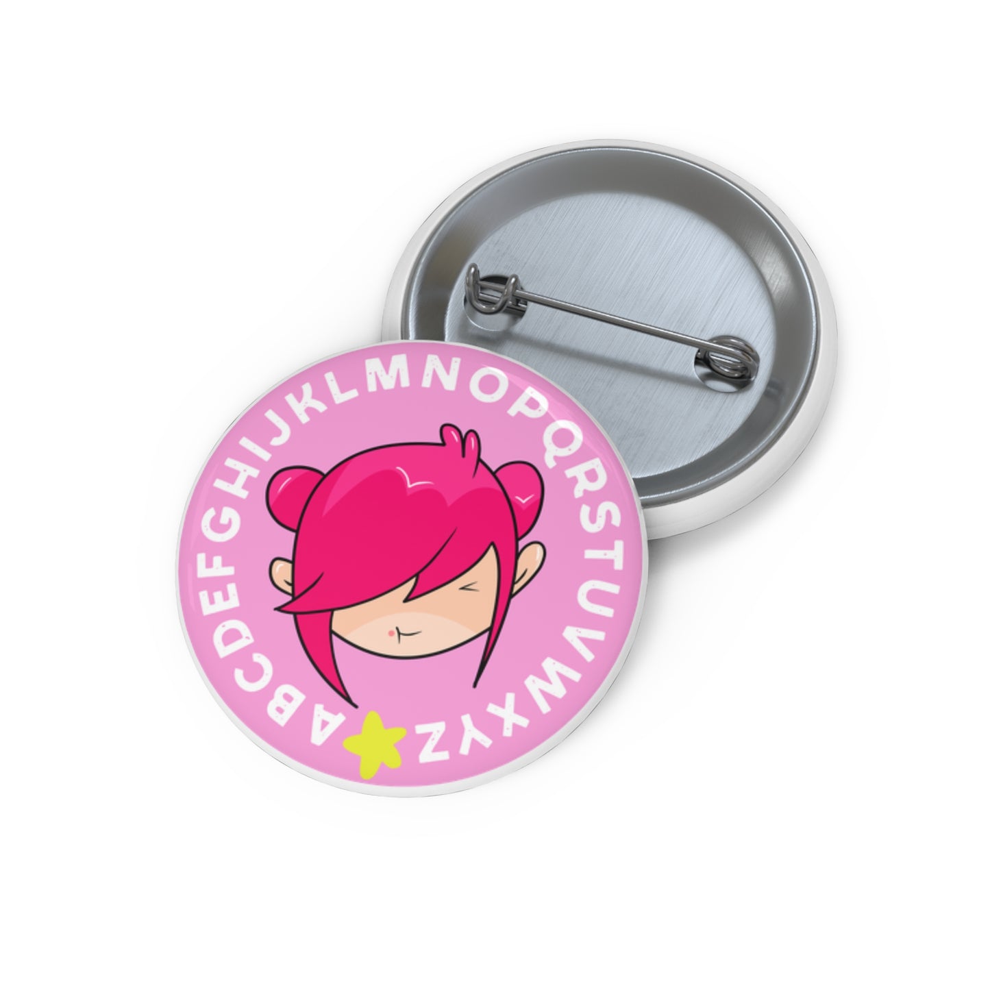 AlphaBetty Pink Pin Buttons