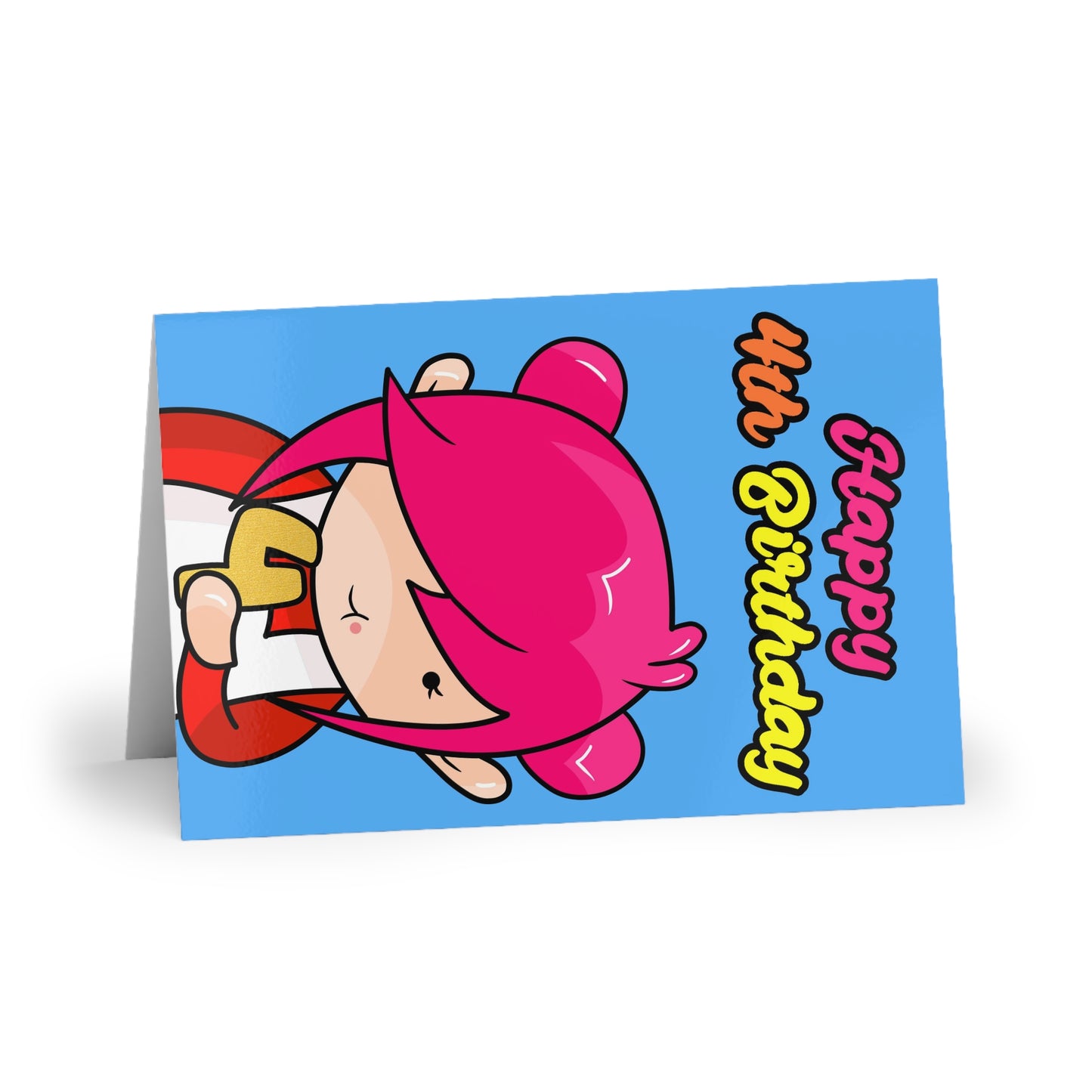 AlphaBetty Happy 4th Birthday Cards (1 or 10-pcs)