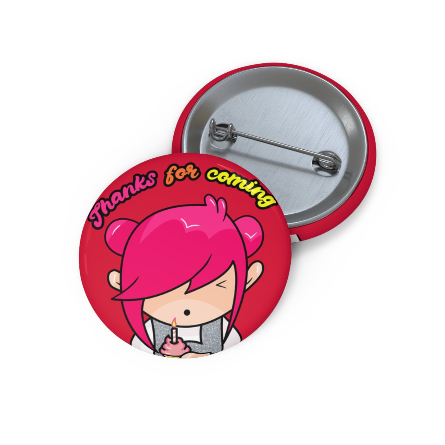 AlphaBetty Thanks for Coming Pin Buttons