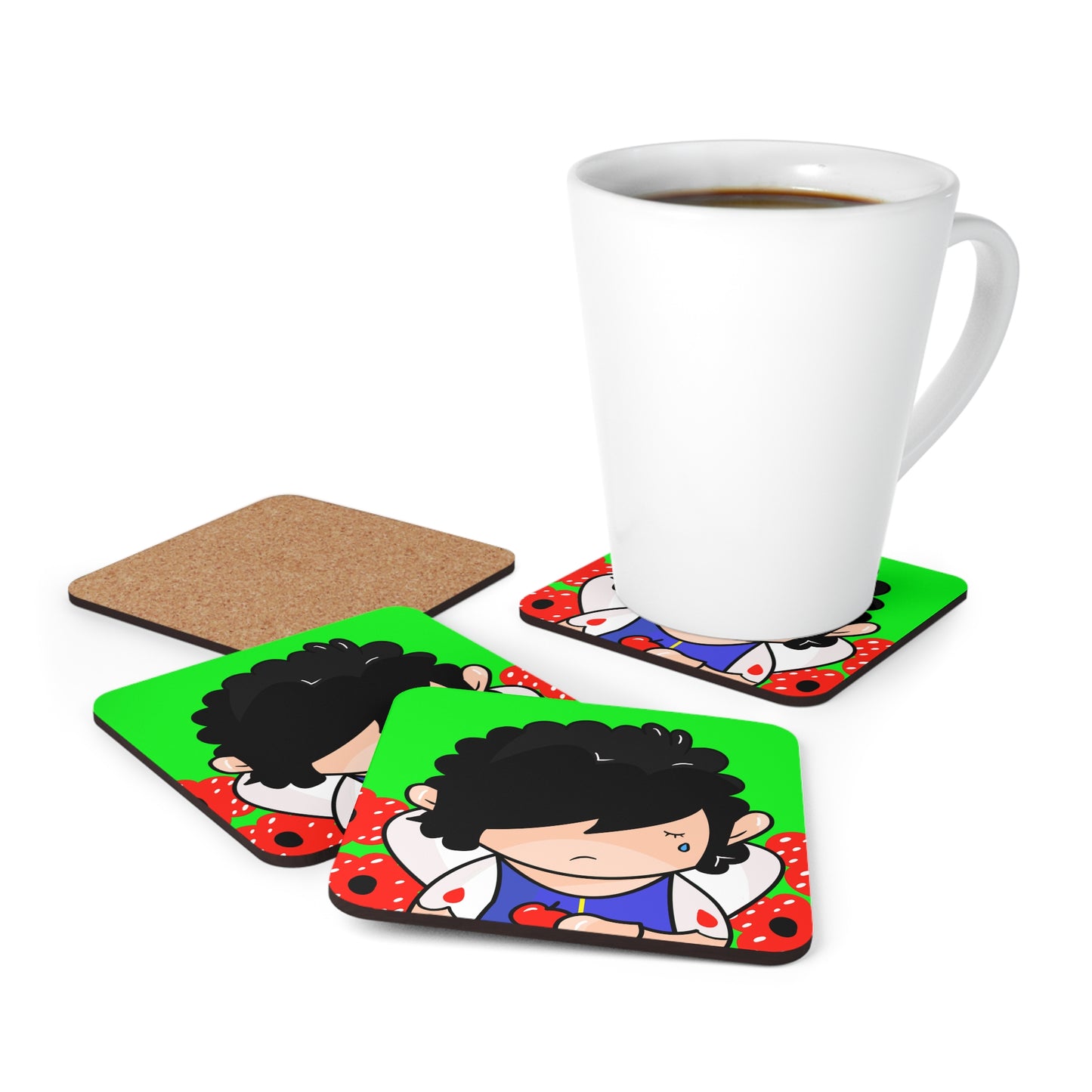 AlphaBetty Corkwood Coaster Set