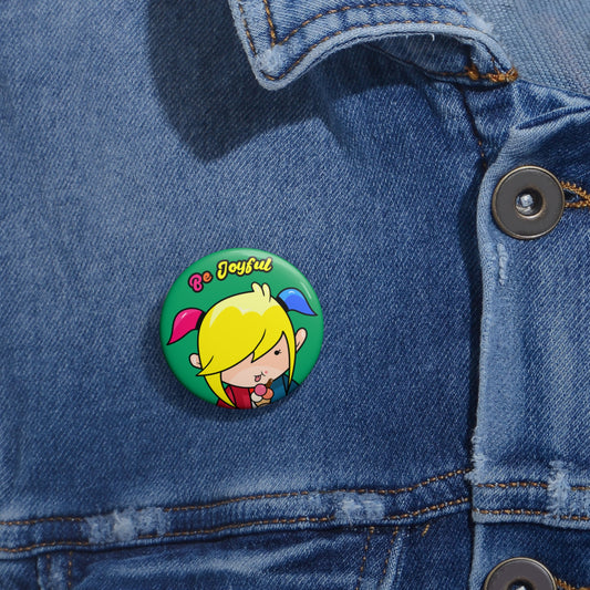 AlphaBetty Be Joyful Pin Buttons