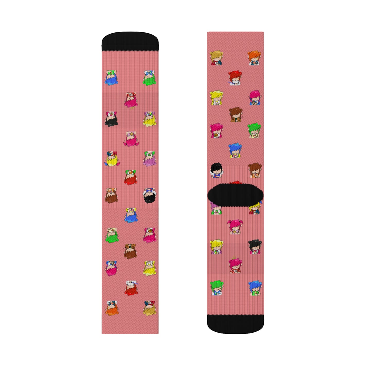AlphaBetty Pink Sublimation Socks