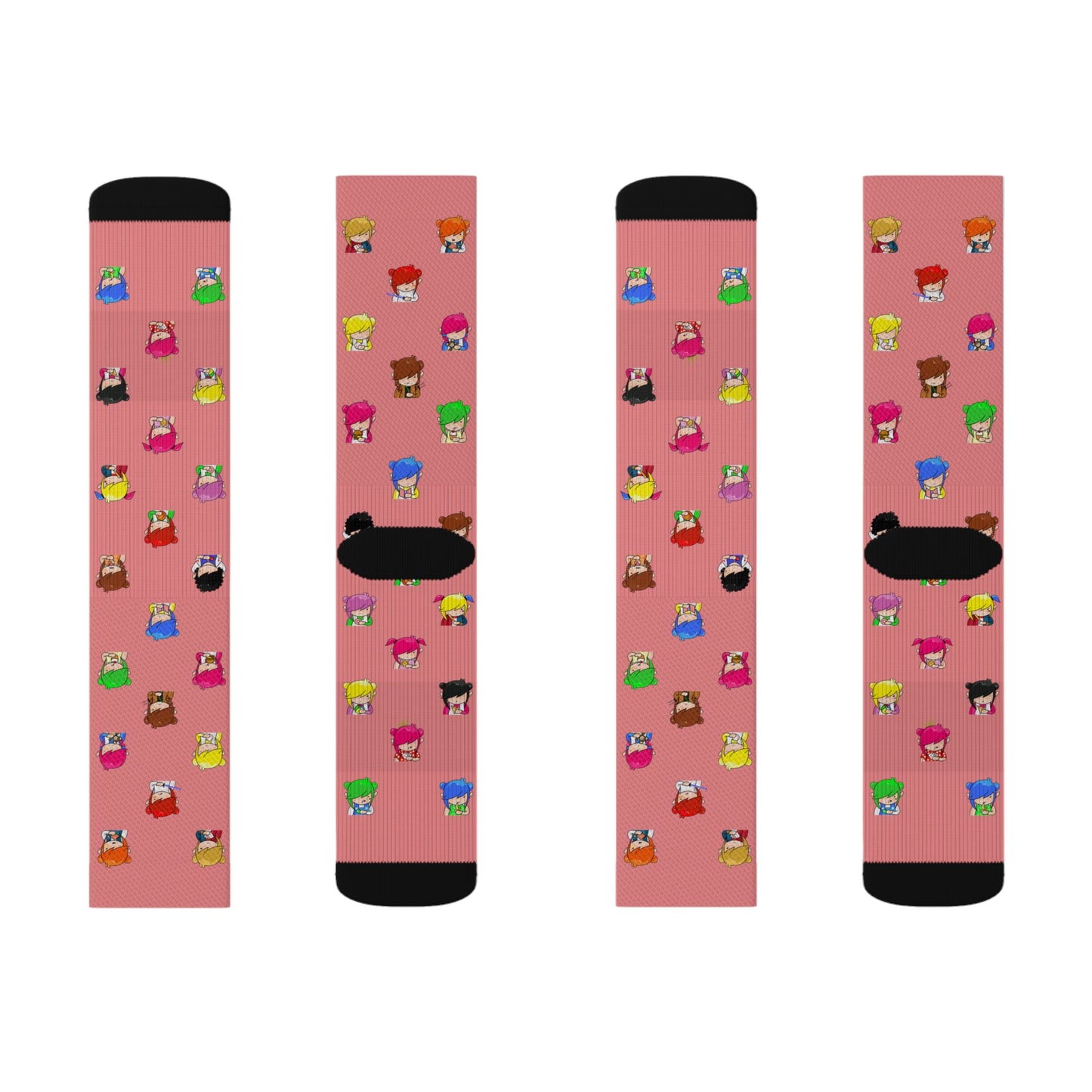 AlphaBetty Pink Sublimation Socks