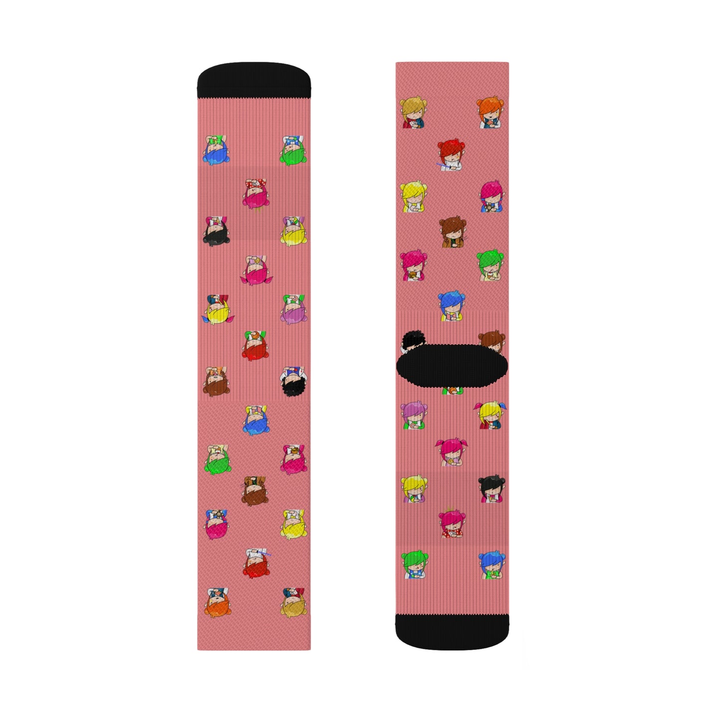 AlphaBetty Pink Sublimation Socks