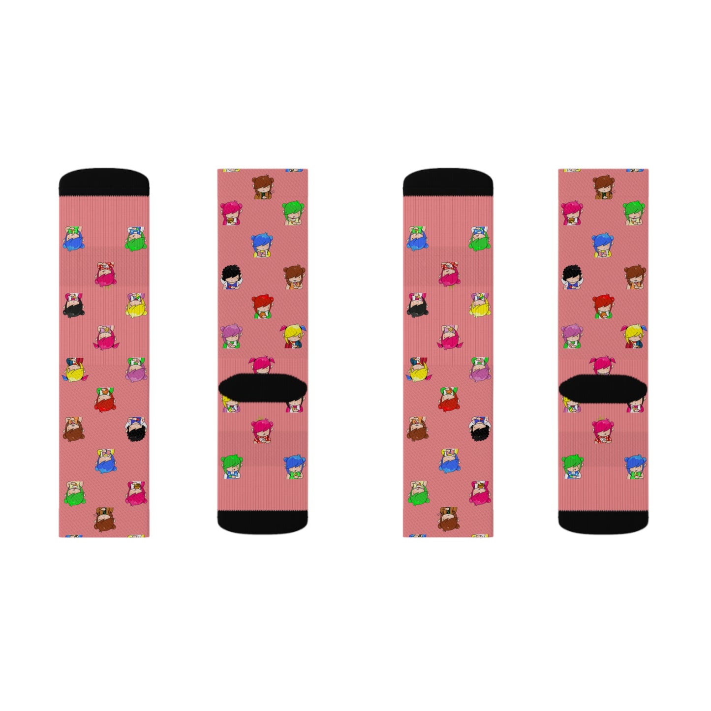 AlphaBetty Pink Sublimation Socks