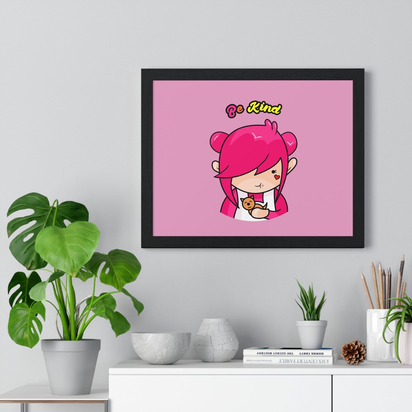 AlphaBetty Be Kind Premium Framed Horizontal Poster