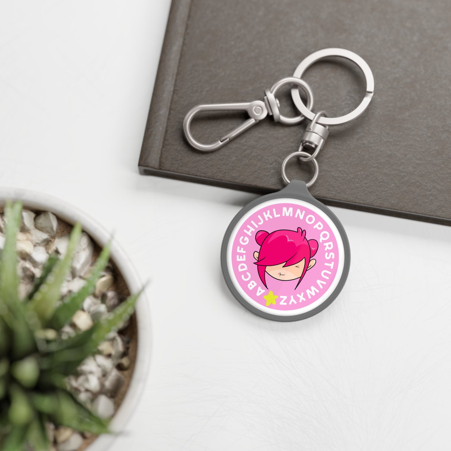 AlphaBetty Pink Keyring Tag