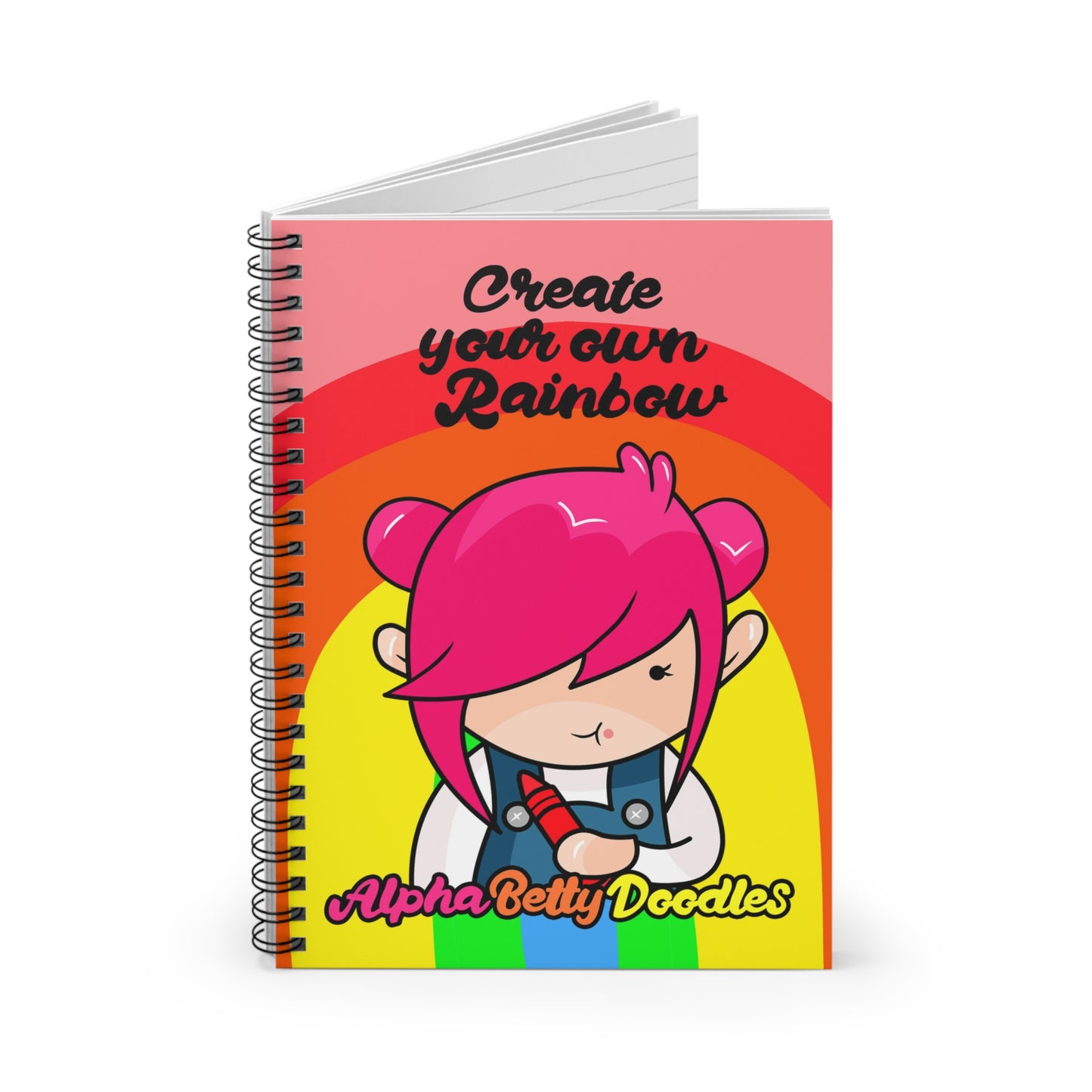 AlphaBetty Spiral Notebook - Ruled Line
