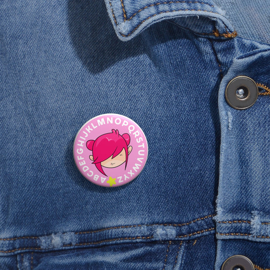 AlphaBetty Pink Pin Buttons