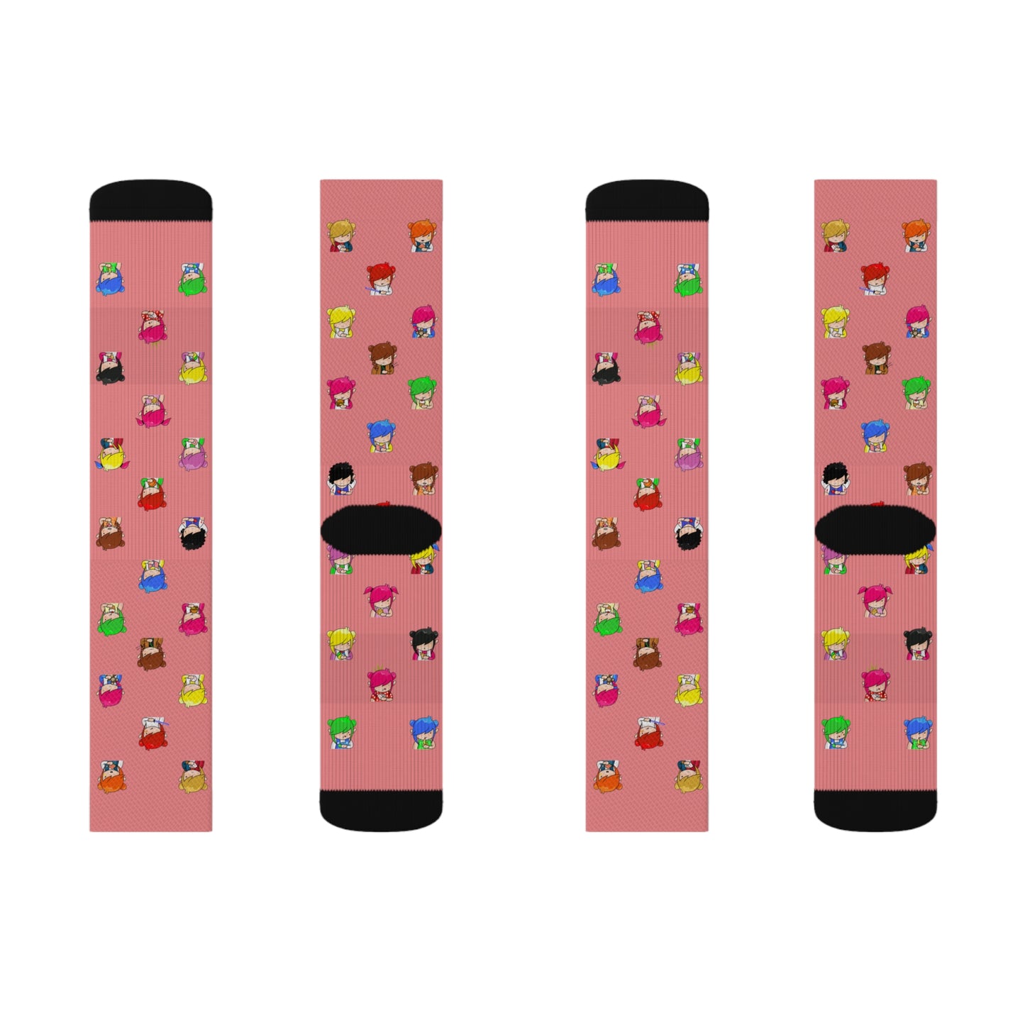 AlphaBetty Pink Sublimation Socks