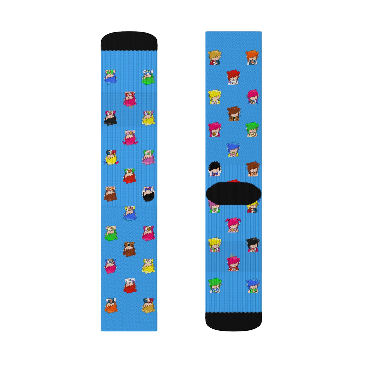 AlphaBetty Blue Sublimation Socks