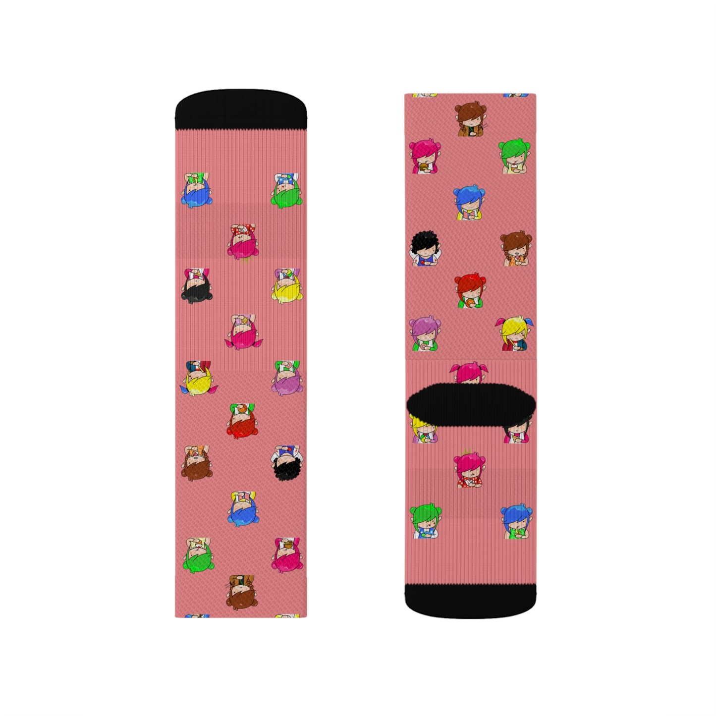 AlphaBetty Pink Sublimation Socks