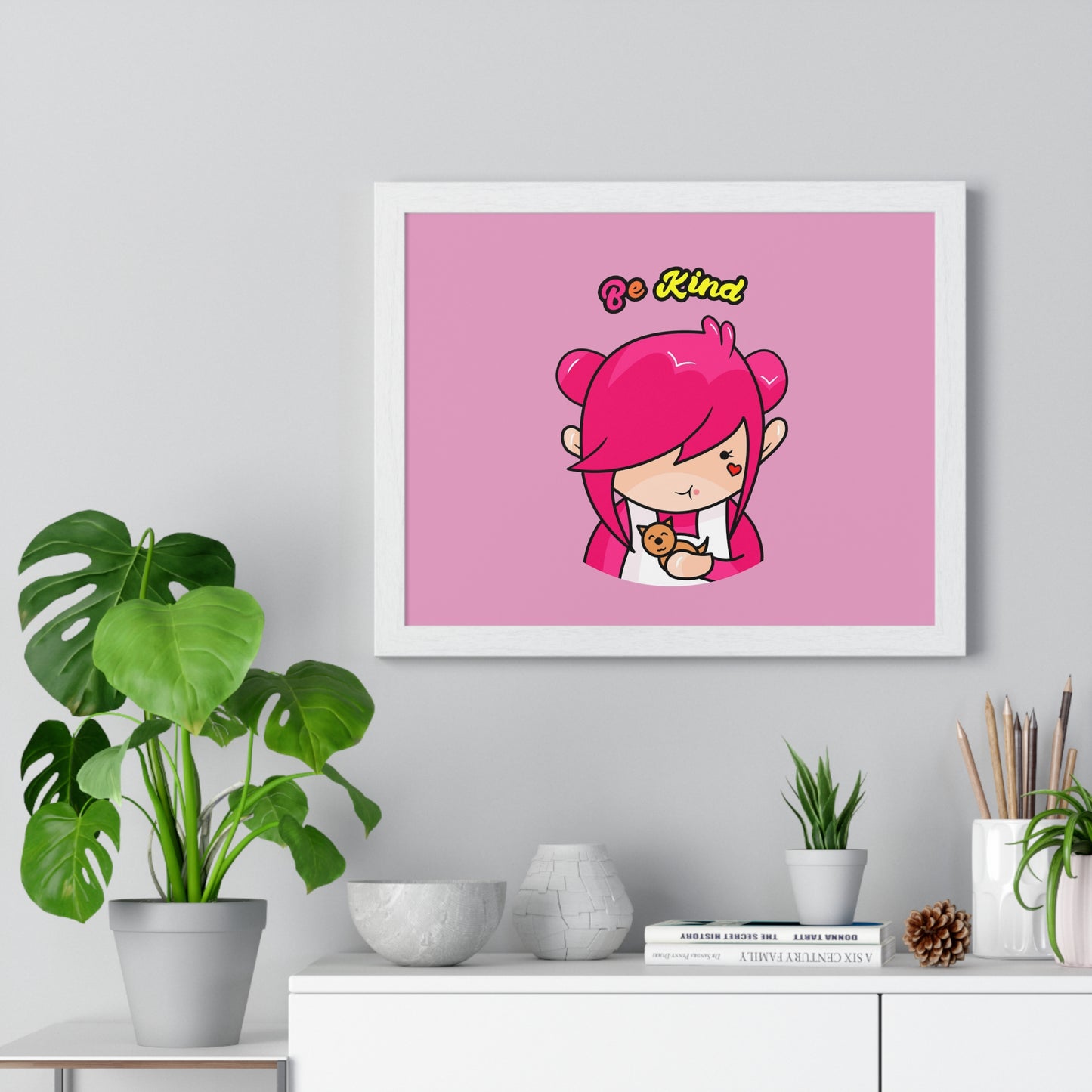 AlphaBetty Be Kind Premium Framed Horizontal Poster