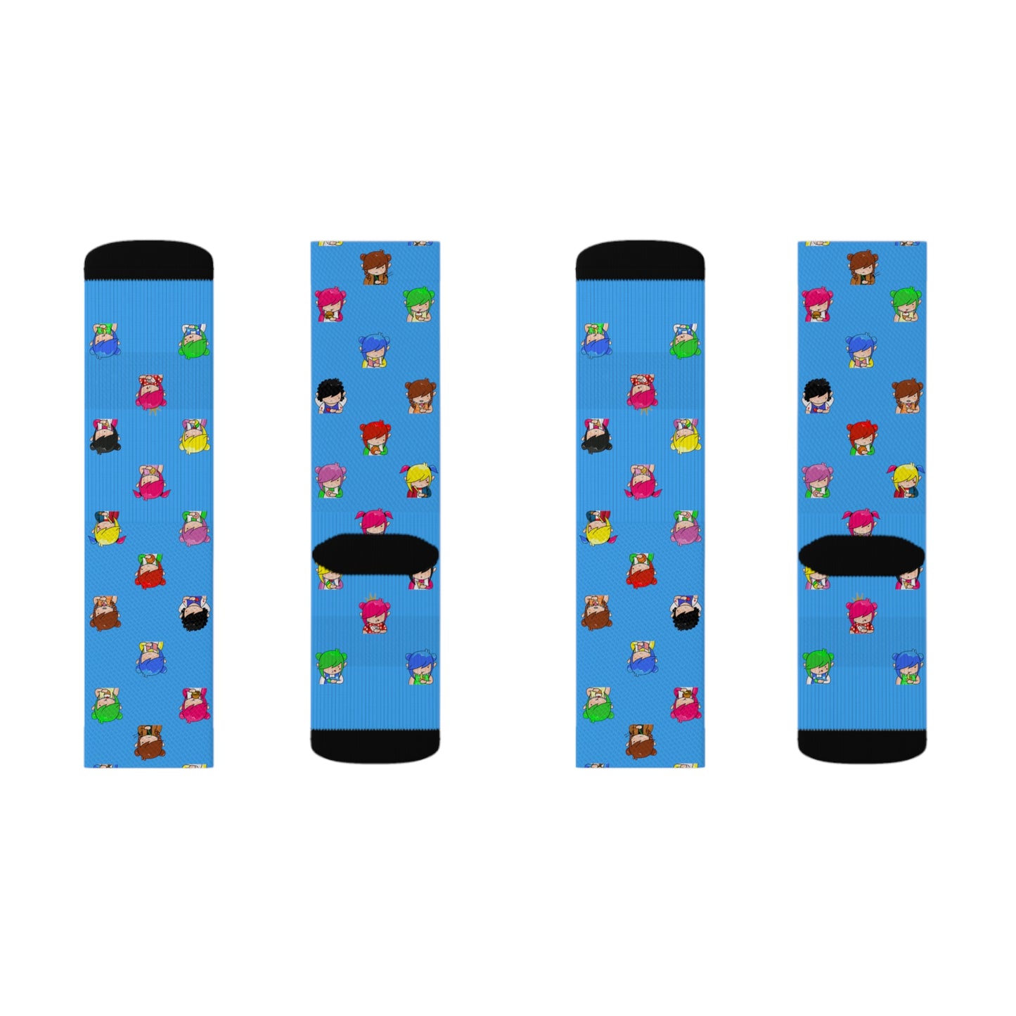 AlphaBetty Blue Sublimation Socks