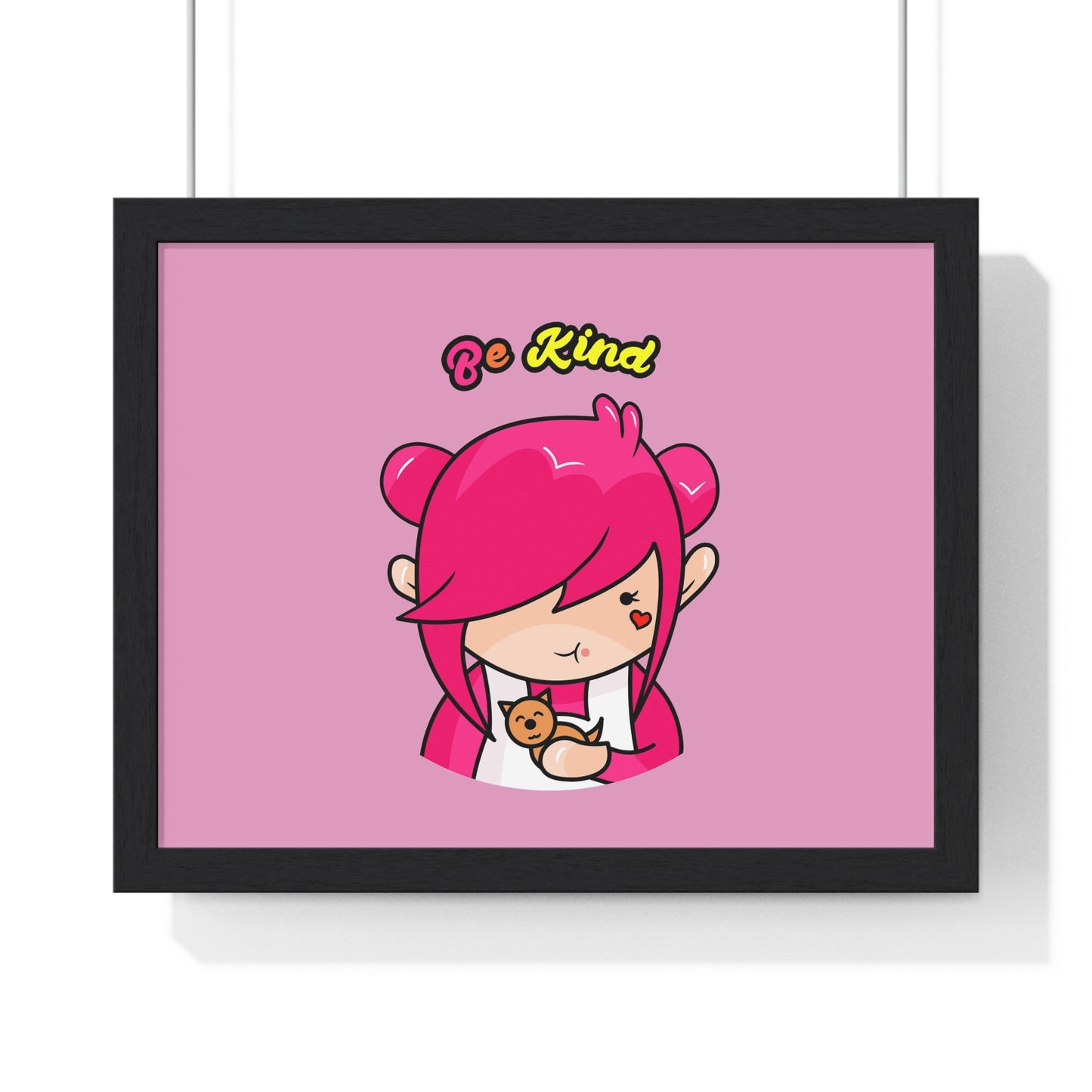 AlphaBetty Be Kind Premium Framed Horizontal Poster