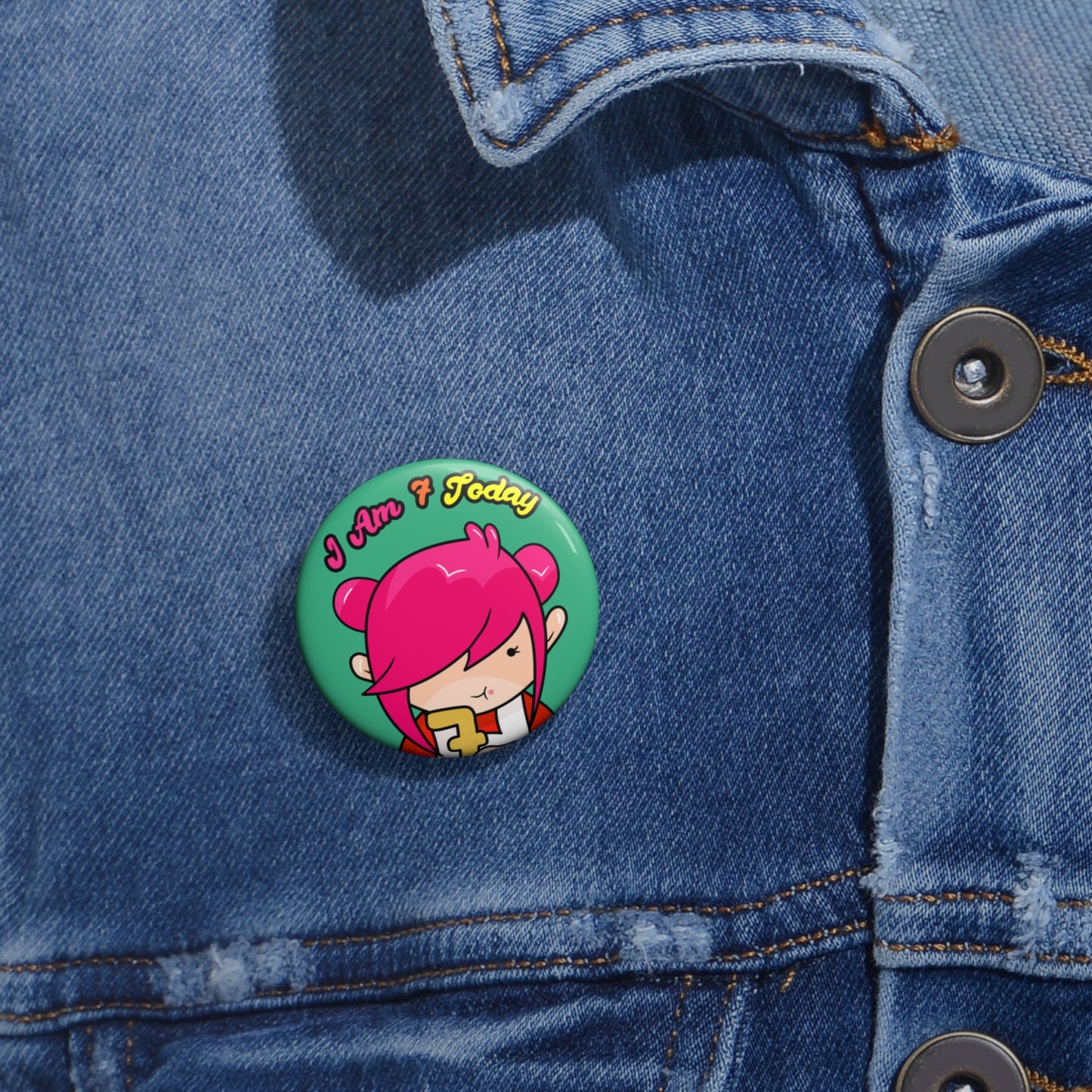 AlphaBetty I Am 7 Today Buttons