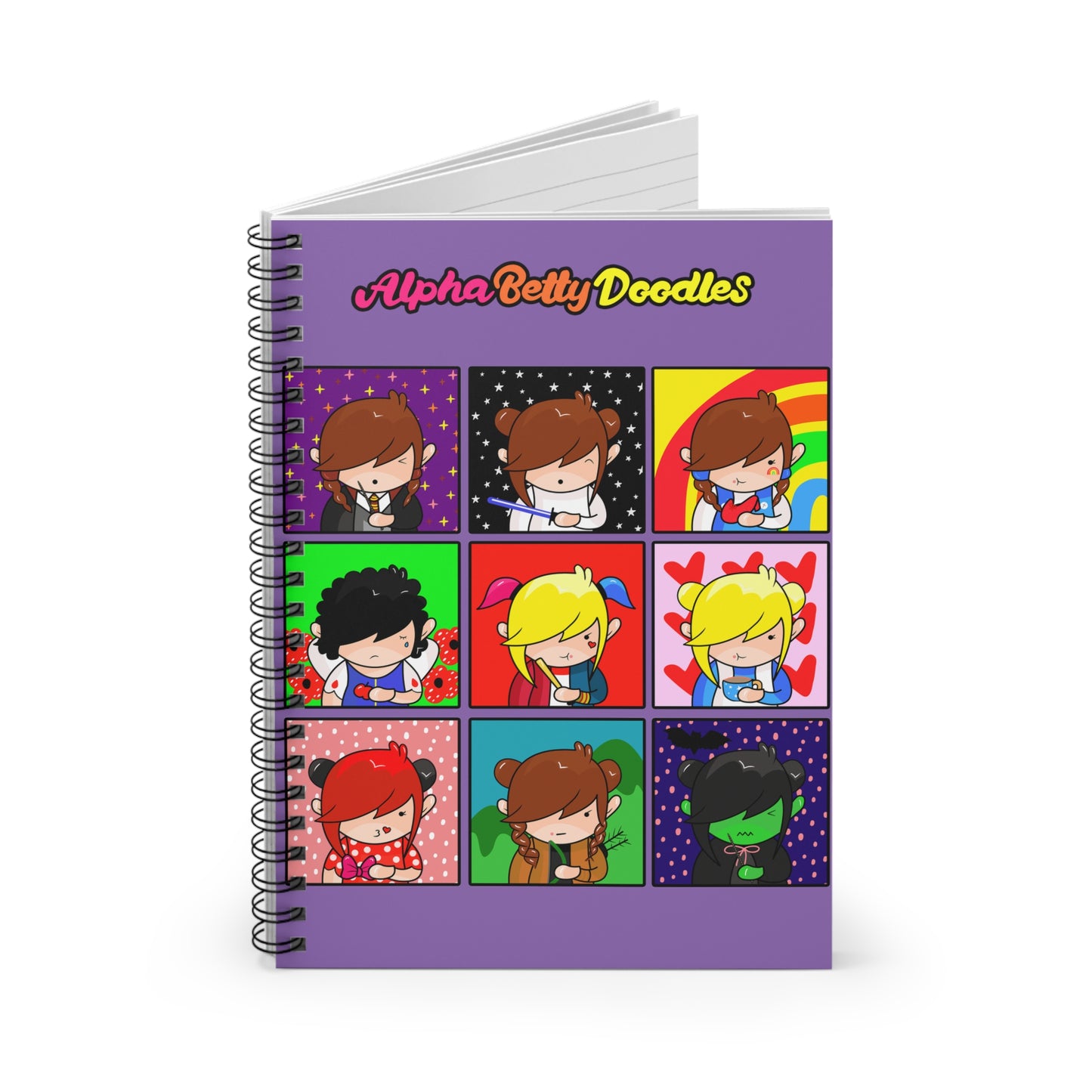 AlphaBetty Spiral Notebook - Ruled Line