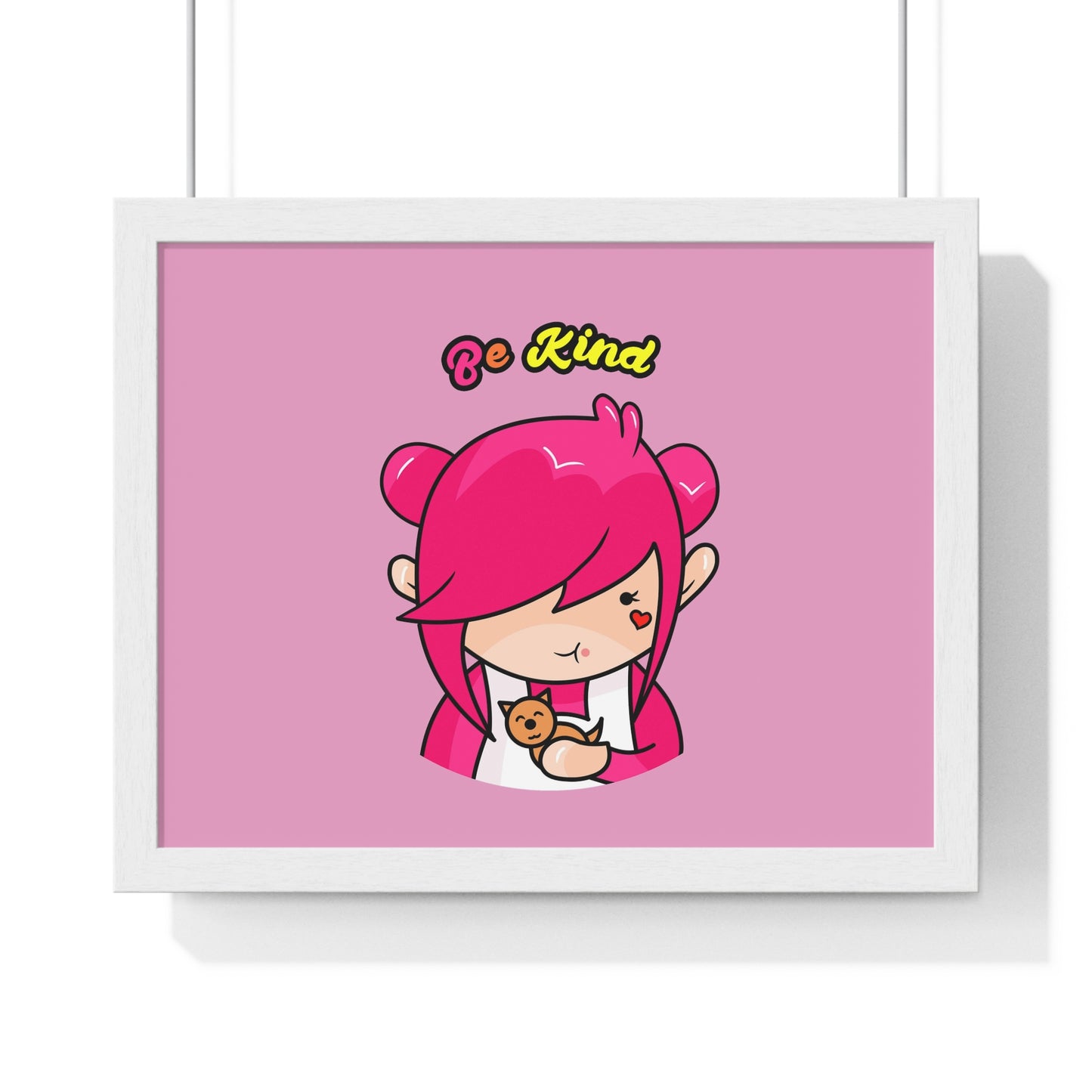 AlphaBetty Be Kind Premium Framed Horizontal Poster