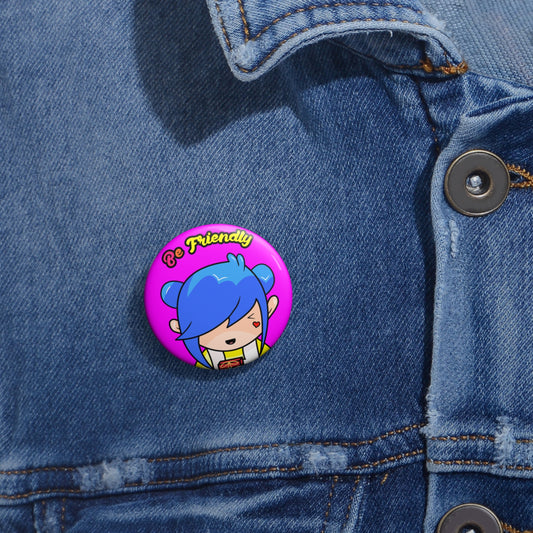 AlphaBetty Be Friendly Pin Buttons