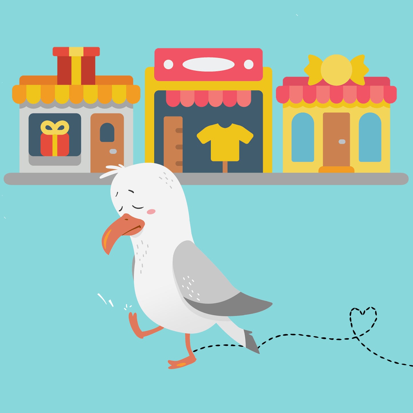 AlphaBetty Doodles: The Seagull & The Valentine's Gift