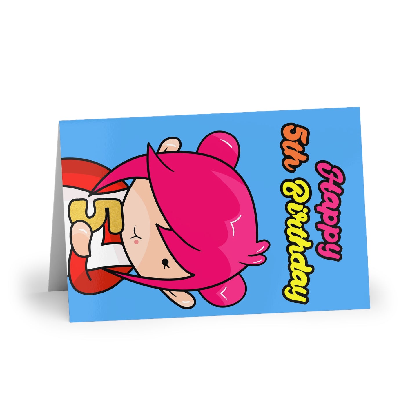 AlphaBetty Happy 5th Birthday Cards (1 or 10-pcs)