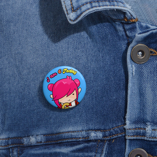 AlphaBetty I am 6 Today Pin Buttons