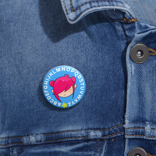 AlphaBetty Blue Pin Buttons