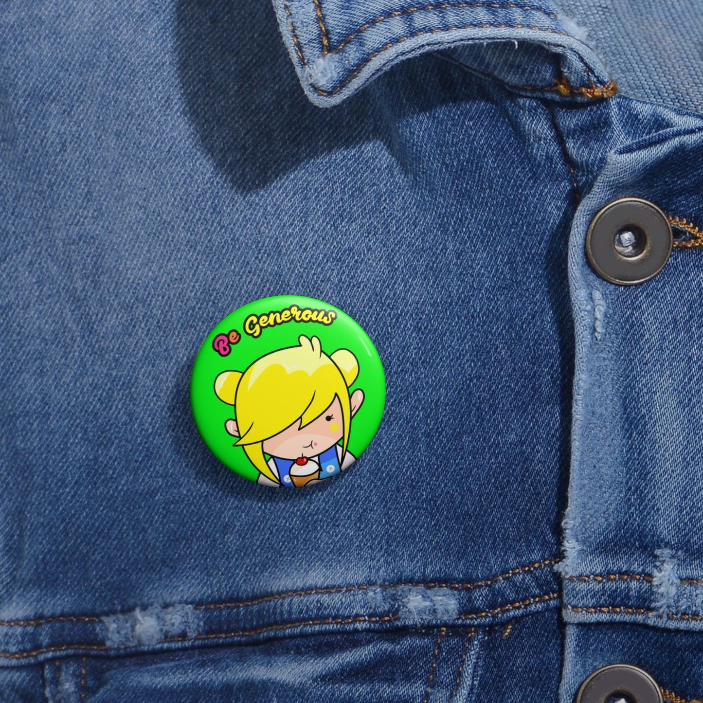 AlphaBetty Be Generous Pin Buttons