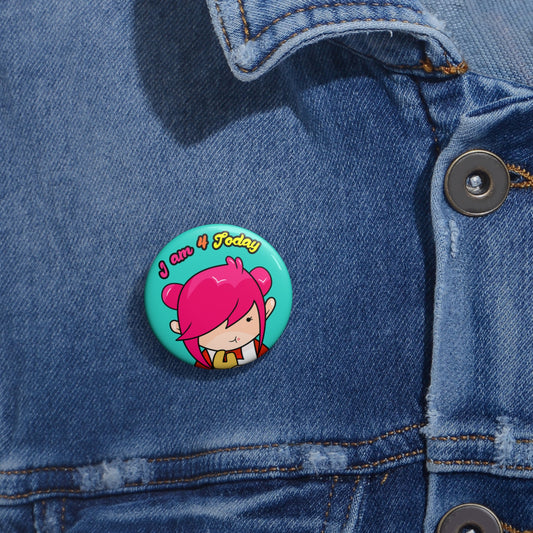 AlphaBetty I am 4 Today Pin Buttons