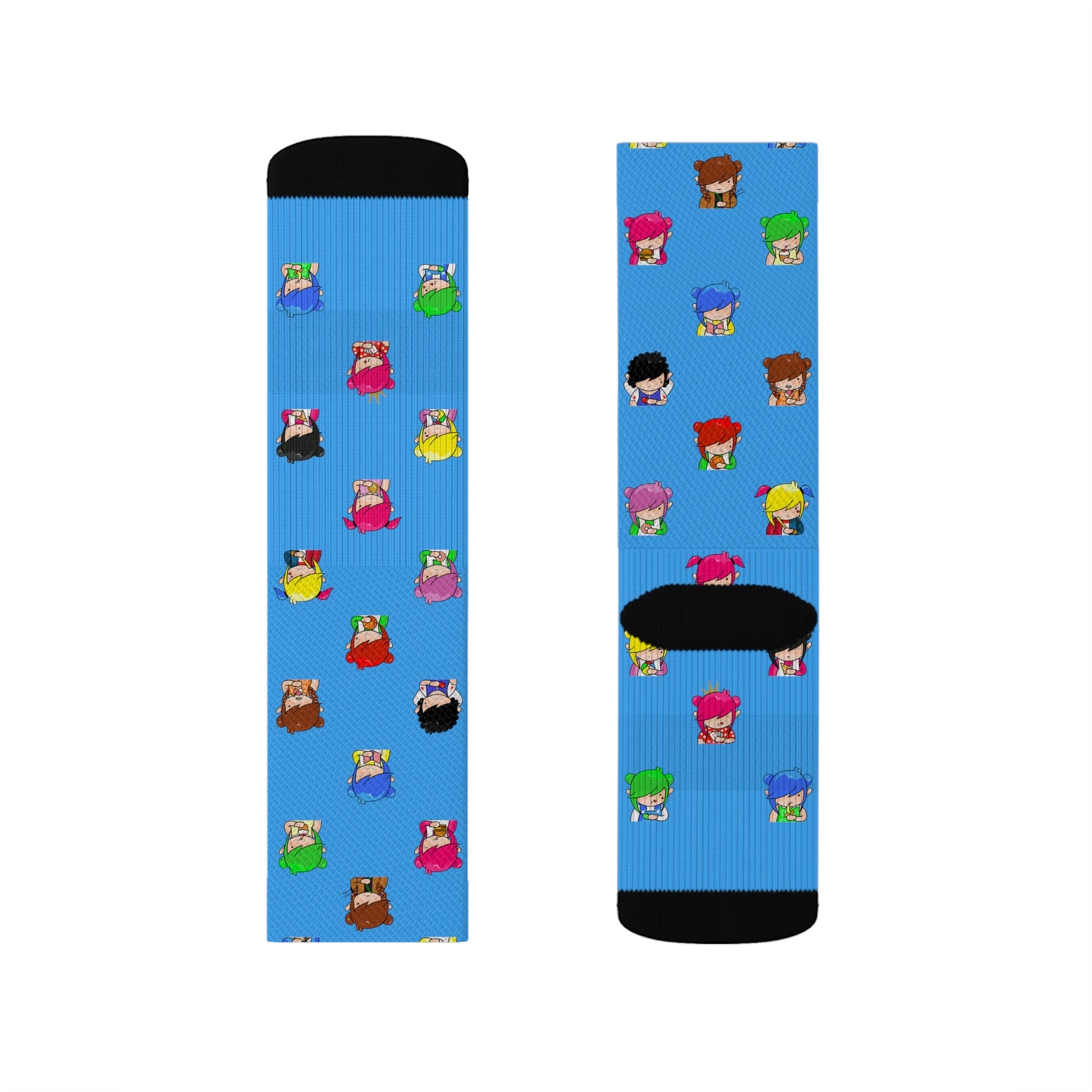 AlphaBetty Blue Sublimation Socks