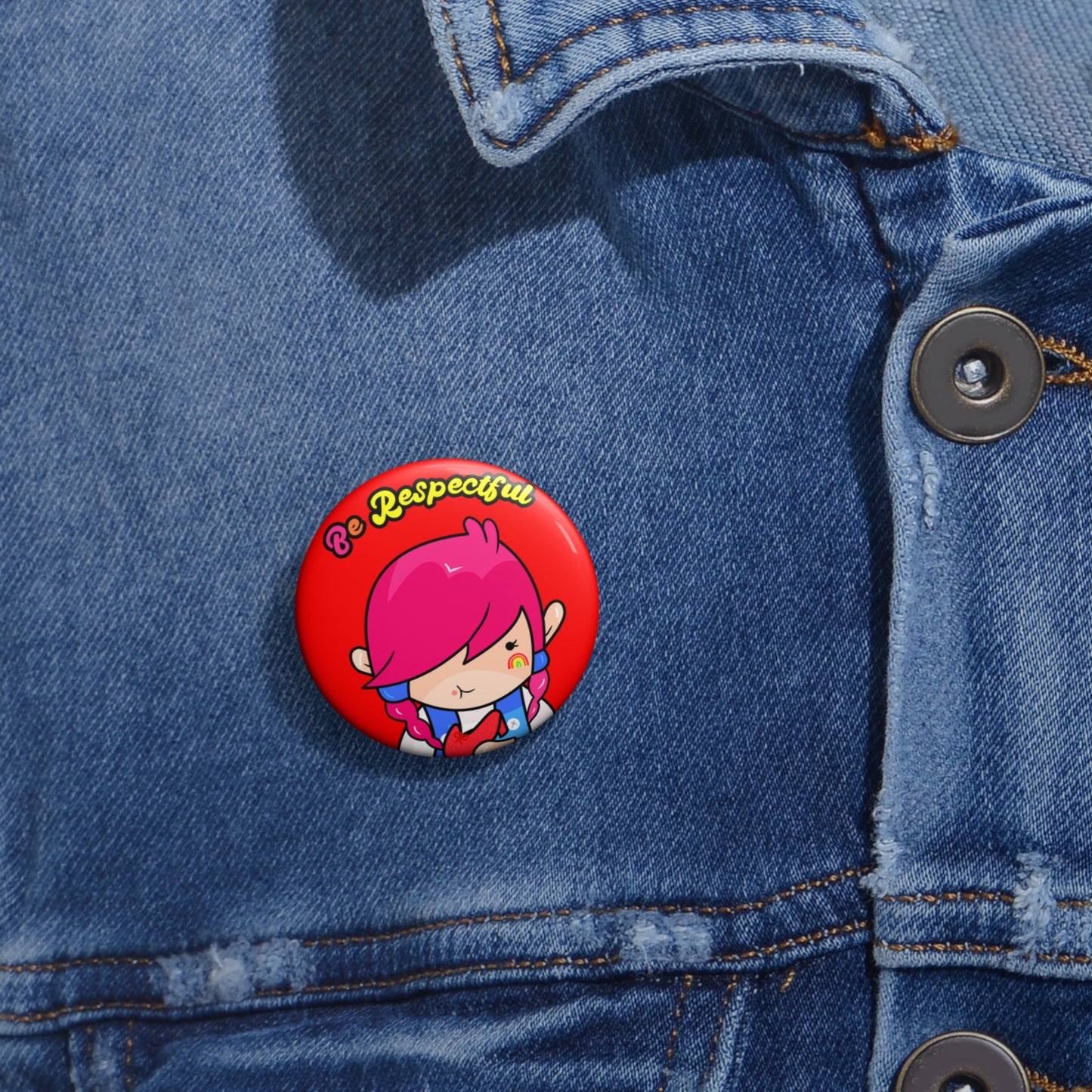 AlphaBetty Be Respectful Pin Buttons