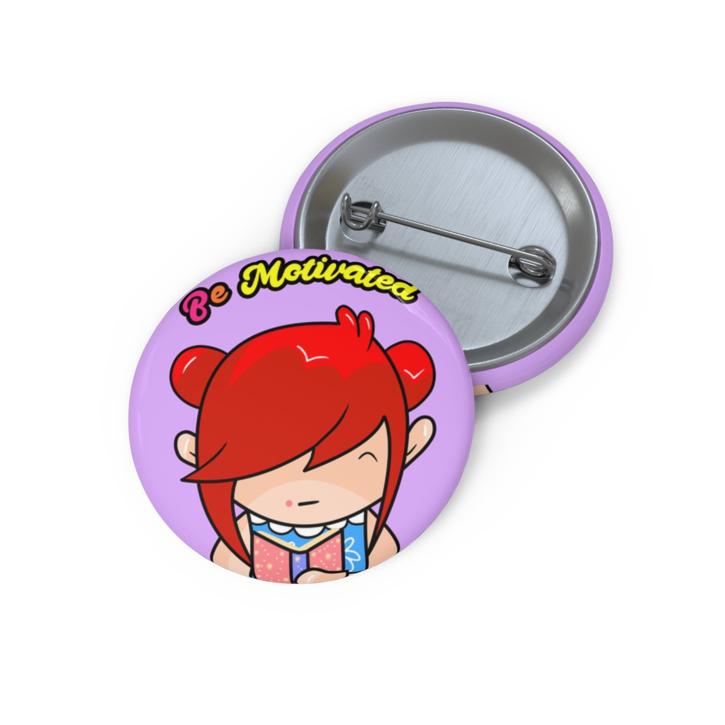 AlphaBetty Be Motivated Pin Buttons