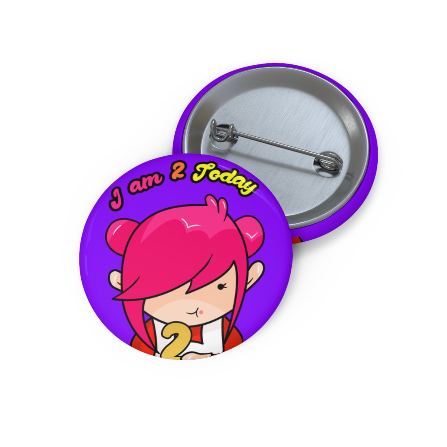 AlphaBetty I am 2 Today Pin Buttons