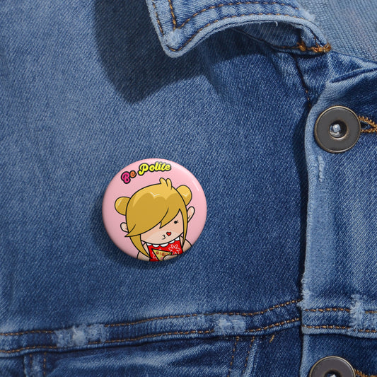 AlphaBetty Be Polite Pin Buttons