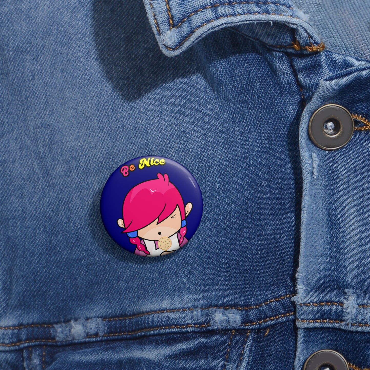 AlphaBetty Be Nice Pin Buttons