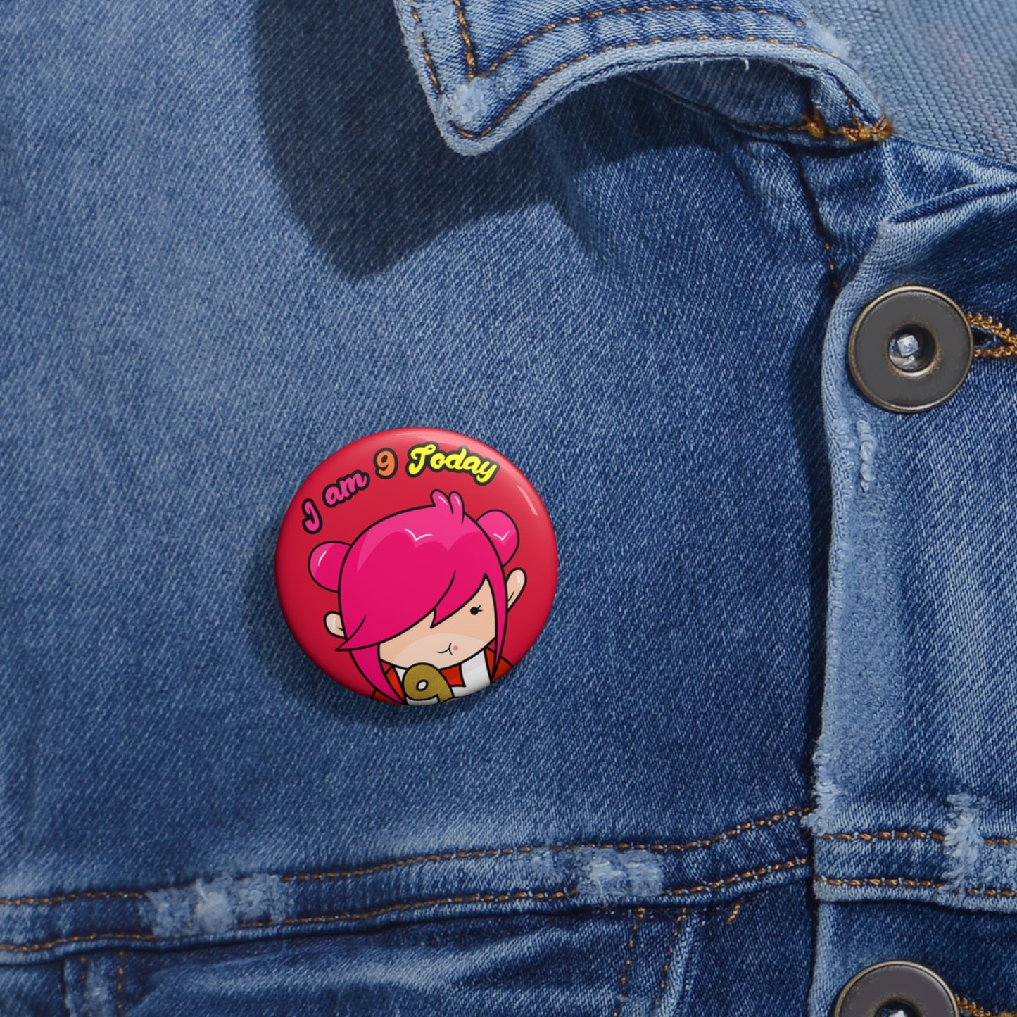 AlphaBetty I am 9 Today Pin Buttons
