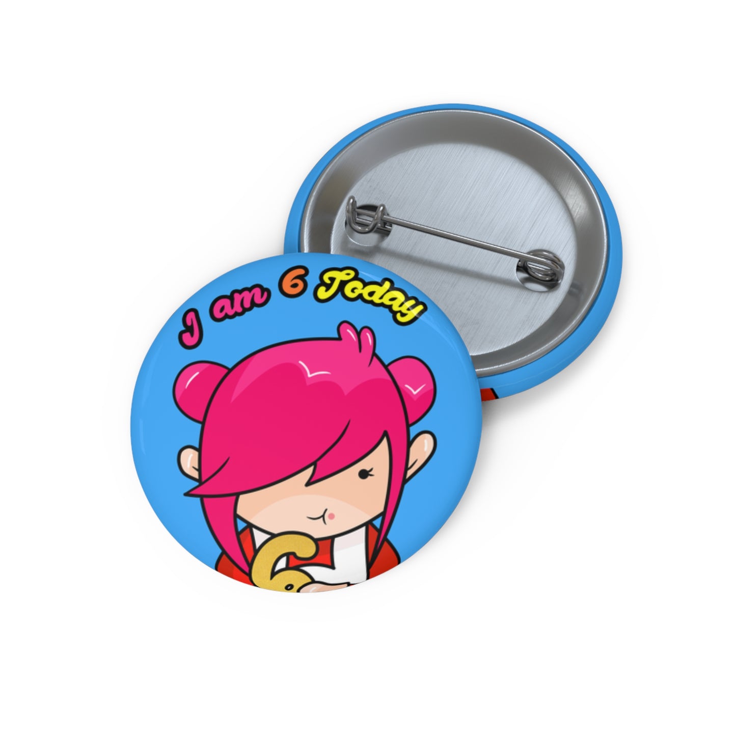 AlphaBetty I am 6 Today Pin Buttons